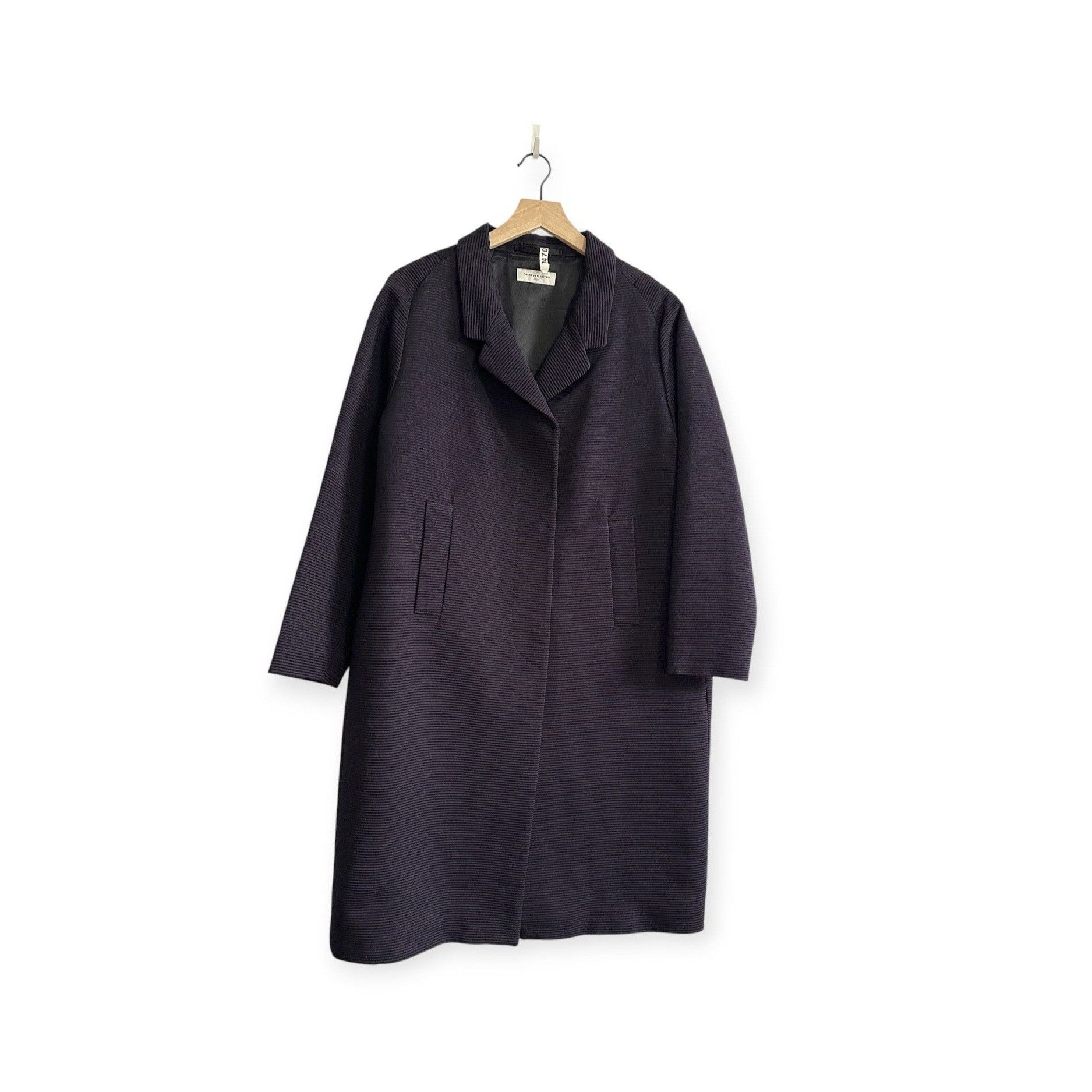 Dries Van Noten Dries Van Noten Ribbed Oversized Coat (L) Size L / US 10 / IT 46 - 1 Thumbnail