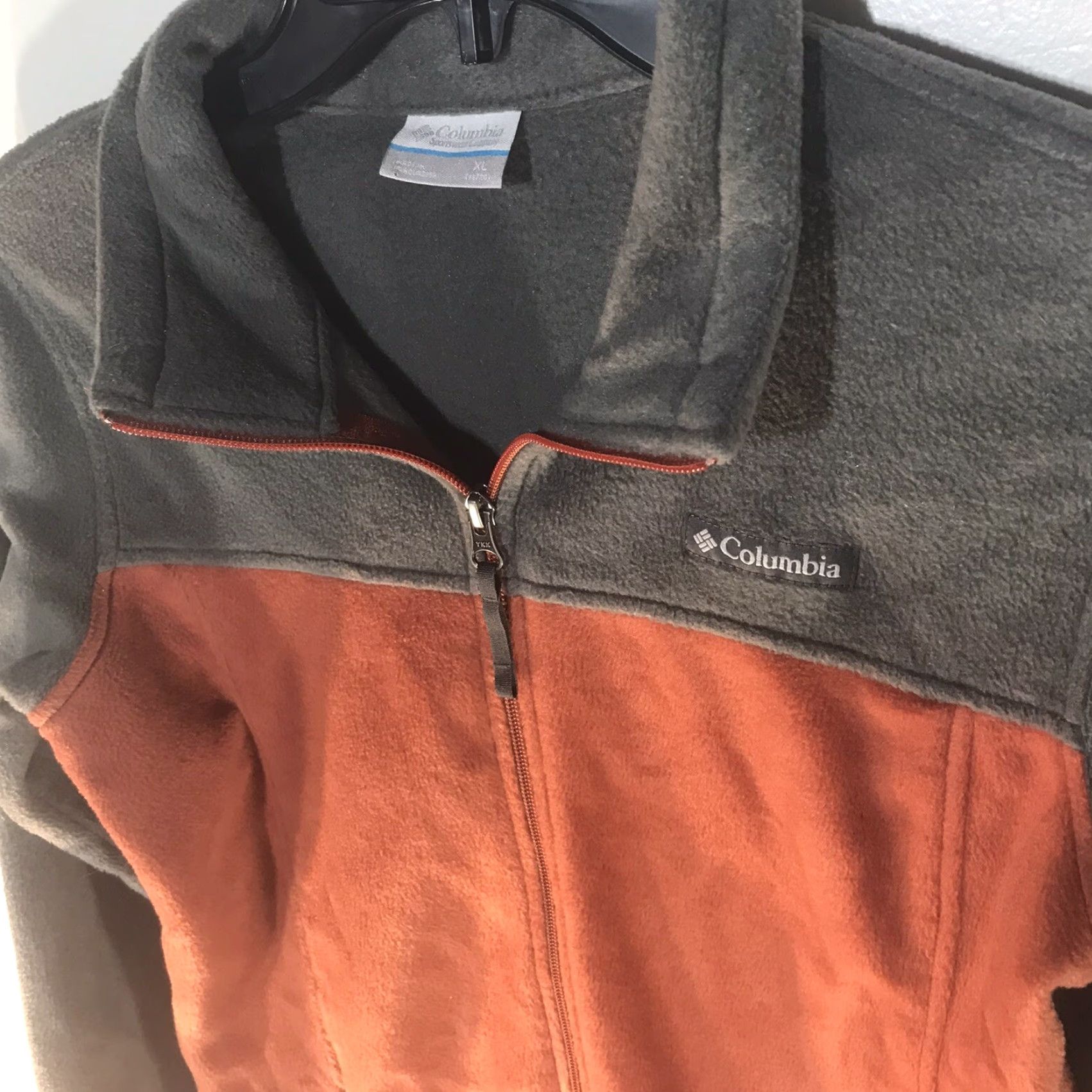 Vintage Columbia Orange/Gray Full Zip Fleece Jacket Women XL Casual Outdoor Winter Size XL / US 12-14 / IT 48-50 - 2 Thumbnail