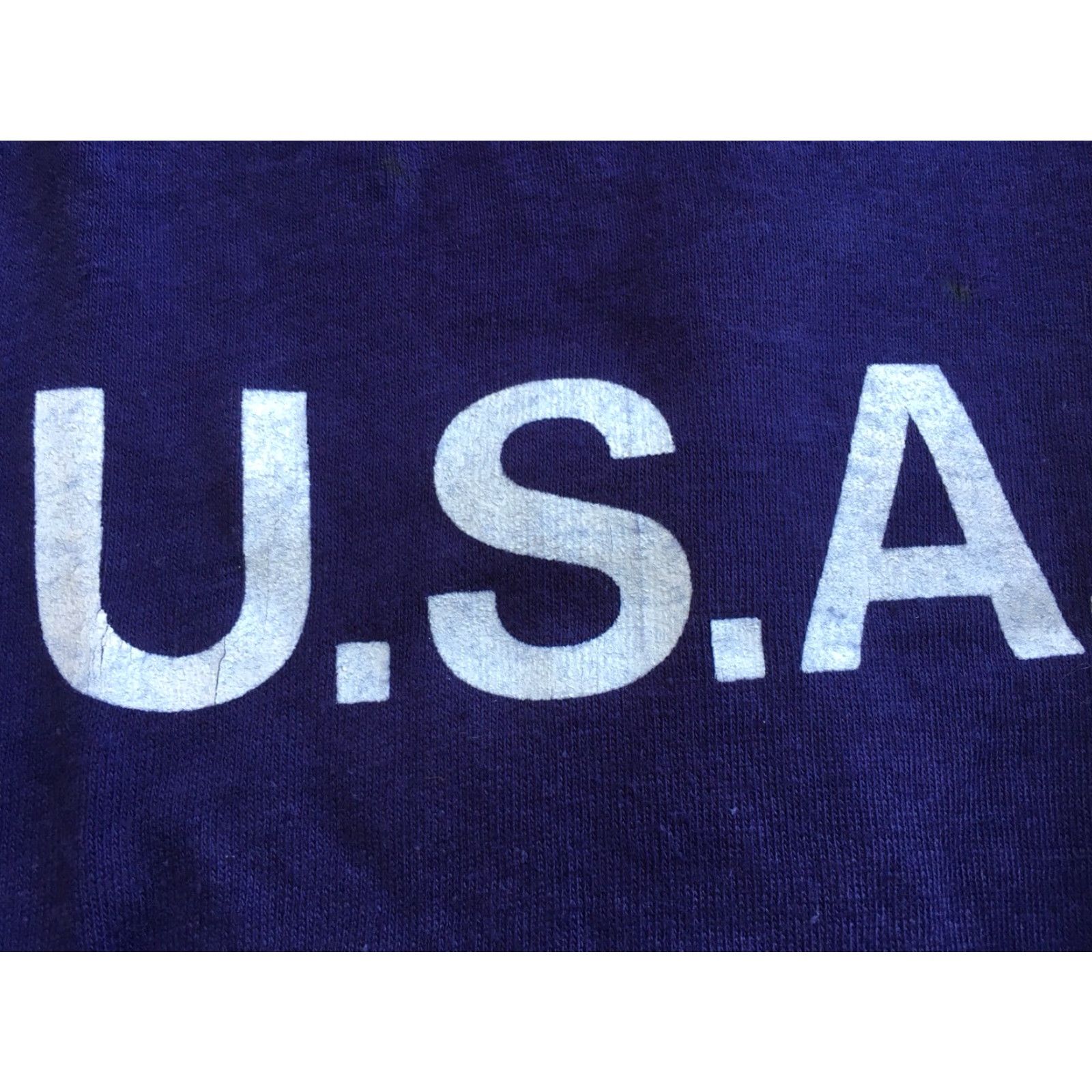 Anvil VINTAGE Anvil USA T-Shirt Blue M Graphic Tee Men 70s 1970s 1980s USA Front Back John Leli Cracking N Navy Blue White Lettering Short Sleeve Size M Size US M / EU 48-50 / 2 - 2 Thumbnail