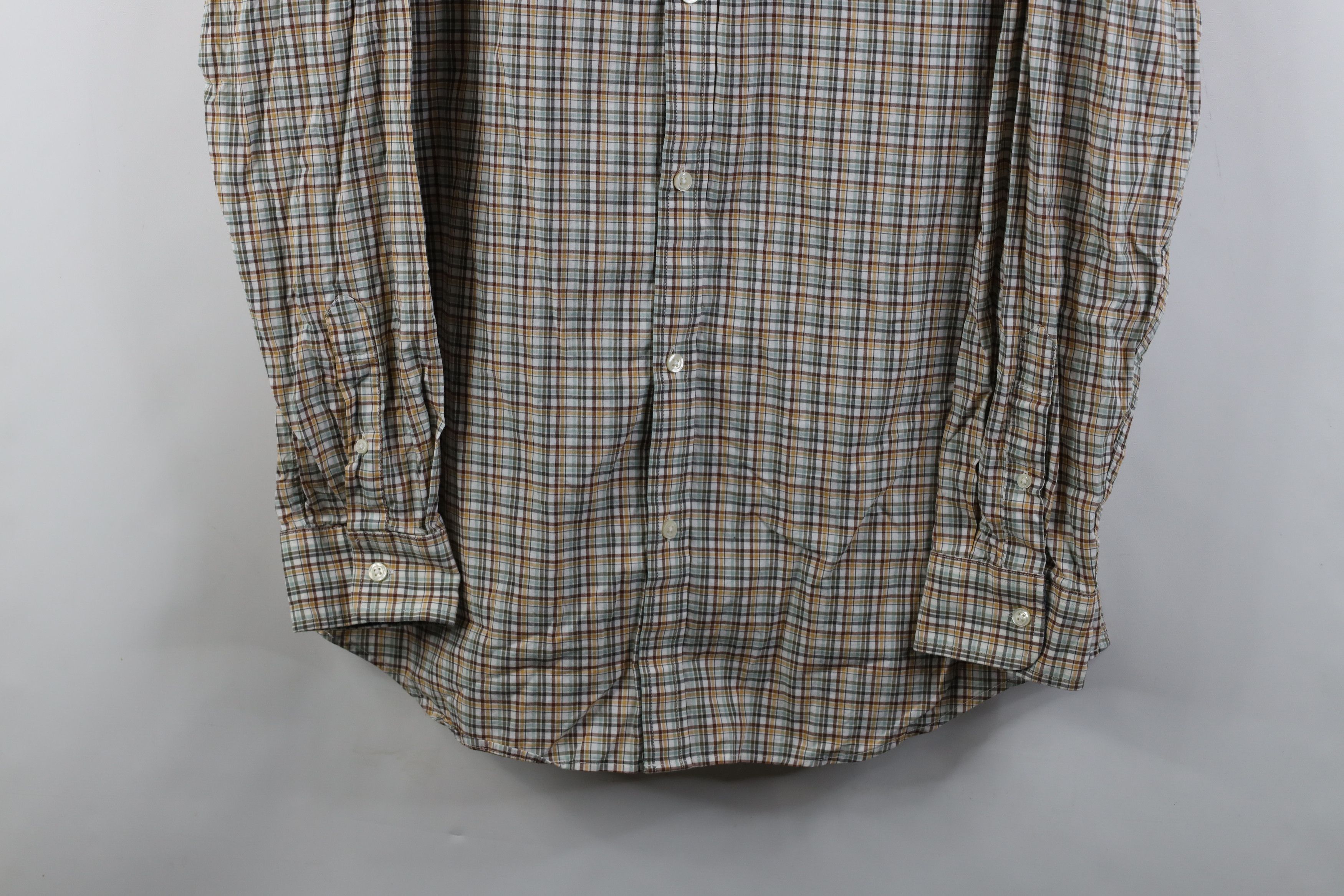 Banana Republic Banana Republic Wash Slim Fit Button Shirt Earth Tone Plaid Size US XL / EU 56 / 4 - 3 Thumbnail