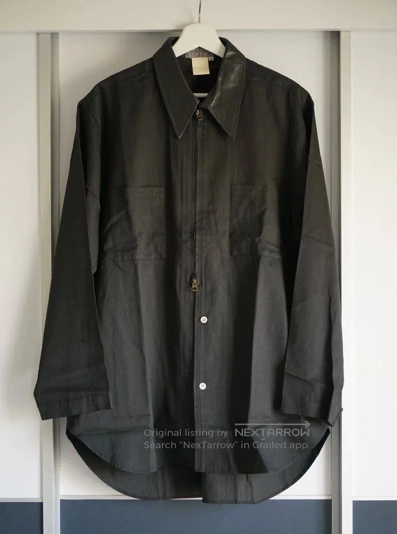 Yohji Yamamoto Yohji Yamamoto 88aw Leather Collar Shirt. Size US M / EU 48-50 / 2 - 1 Thumbnail