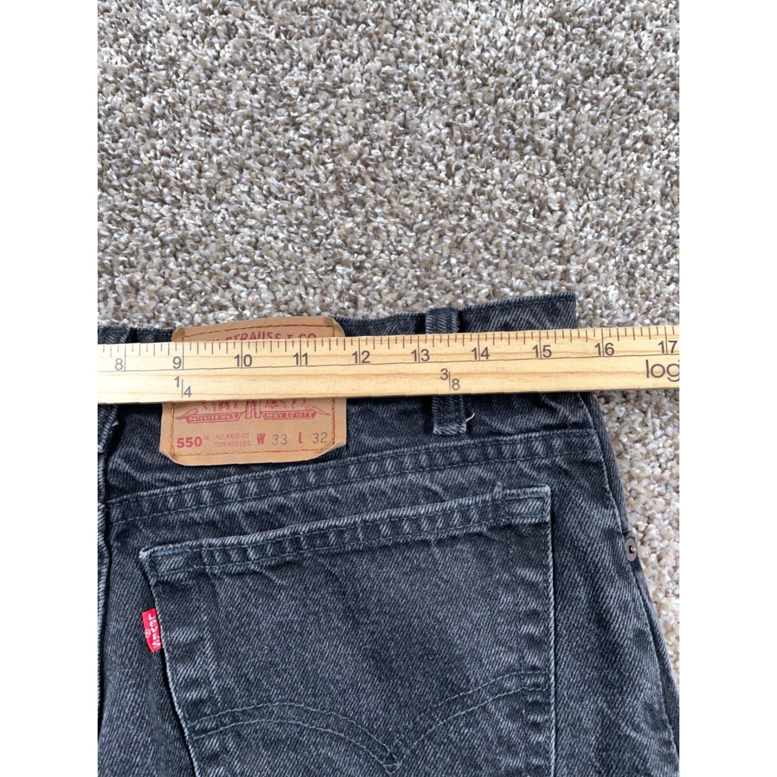 Levi's VINTAGE Levi's 550 Relaxed Fit Tapered Leg Jeans Men's 31 x 31 Black 90s Retro Size US 31 - 5 Thumbnail