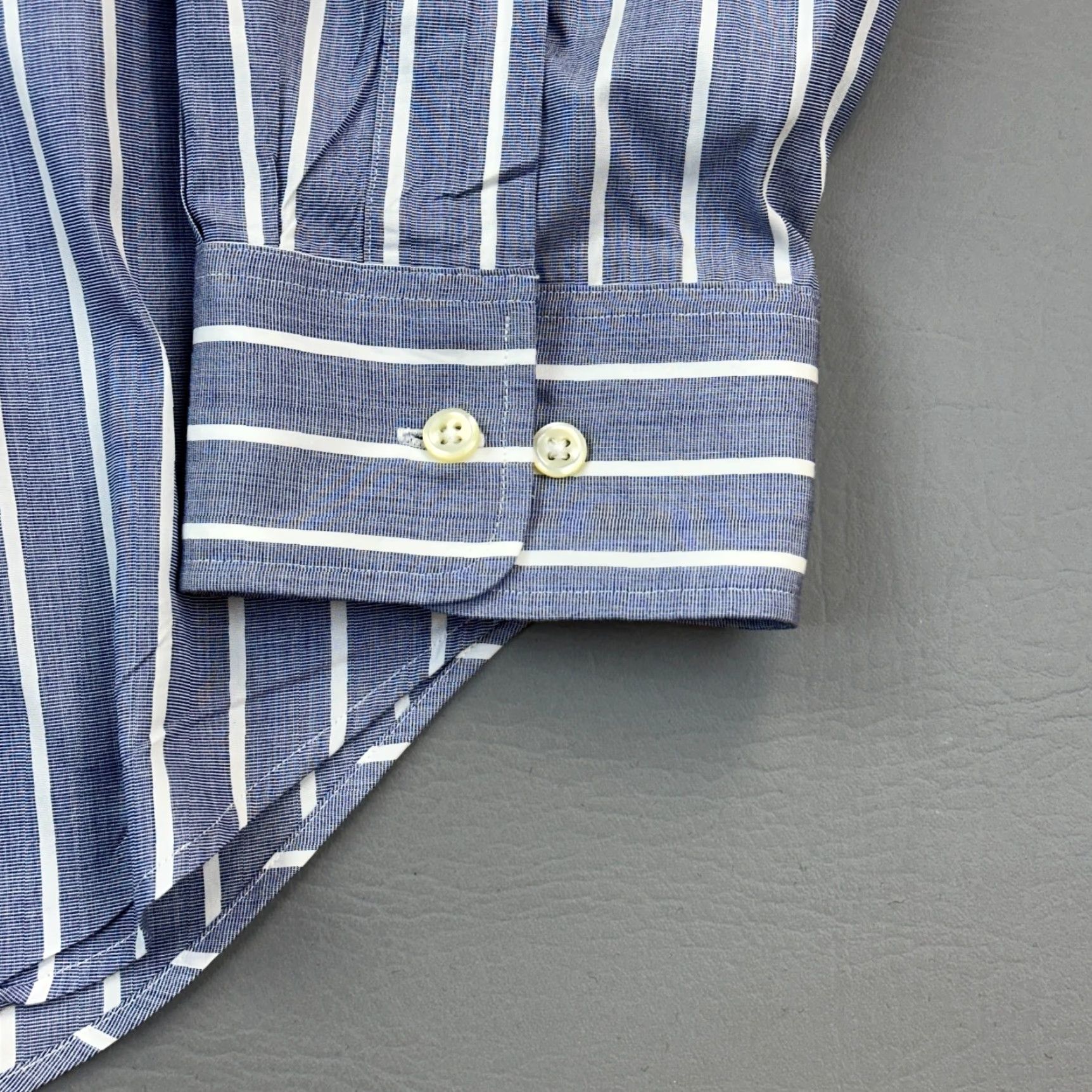Polo Ralph Lauren VINTAGE Polo Ralph Lauren Shirt Mens XL Blue Striped Regent Classic Fit Casual Size US XL / EU 56 / 4 - 3 Thumbnail