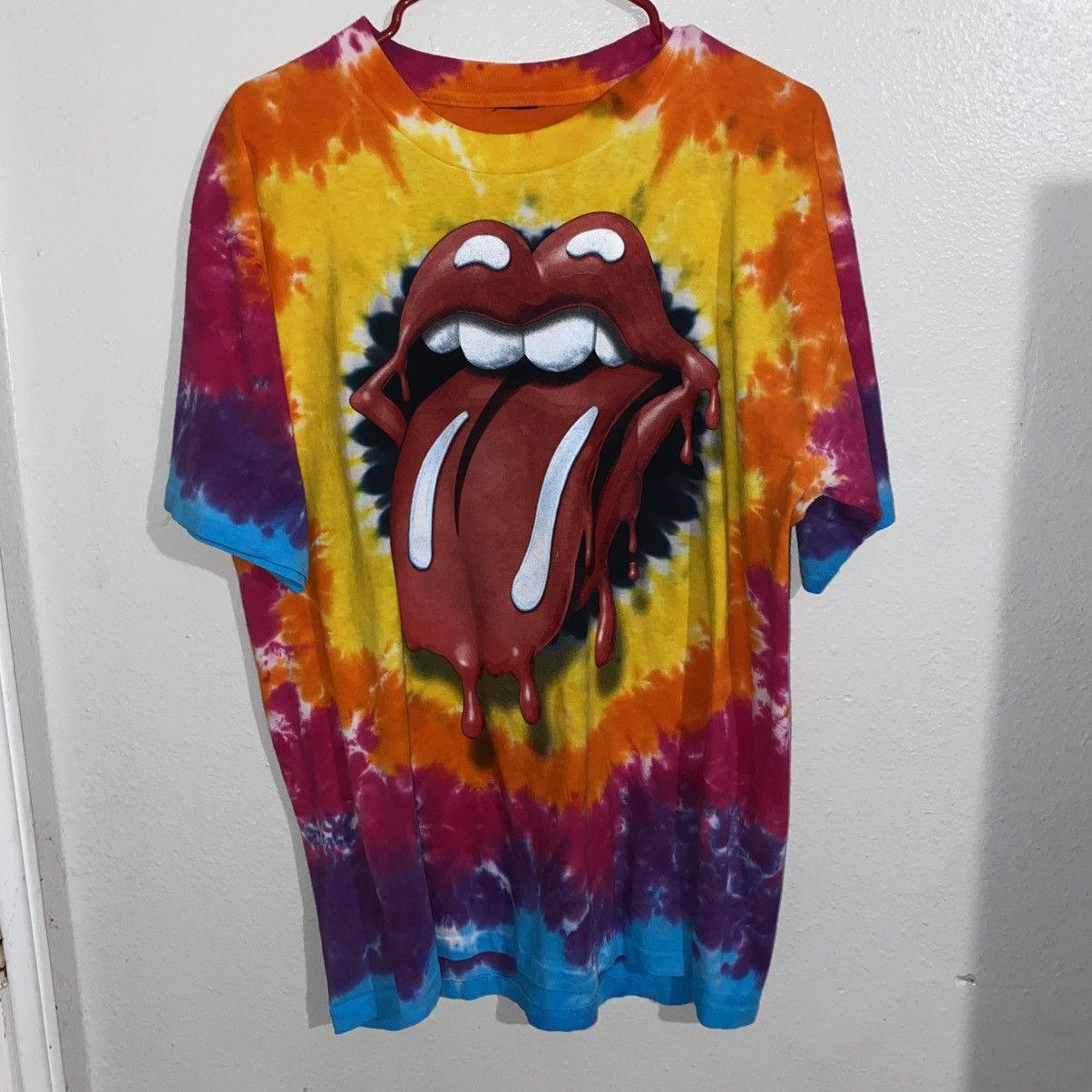 Liquid Blue Liquid Blue Rolling Stones Tie-Dye Tongue Logo Size US XL / EU 56 / 4 - 1 Thumbnail