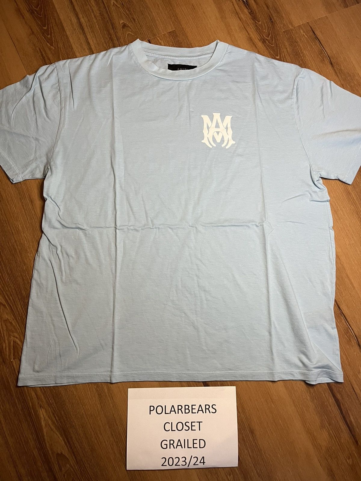 image of Amiri Blue M.a. Logo Tee, Men's (Size Small)