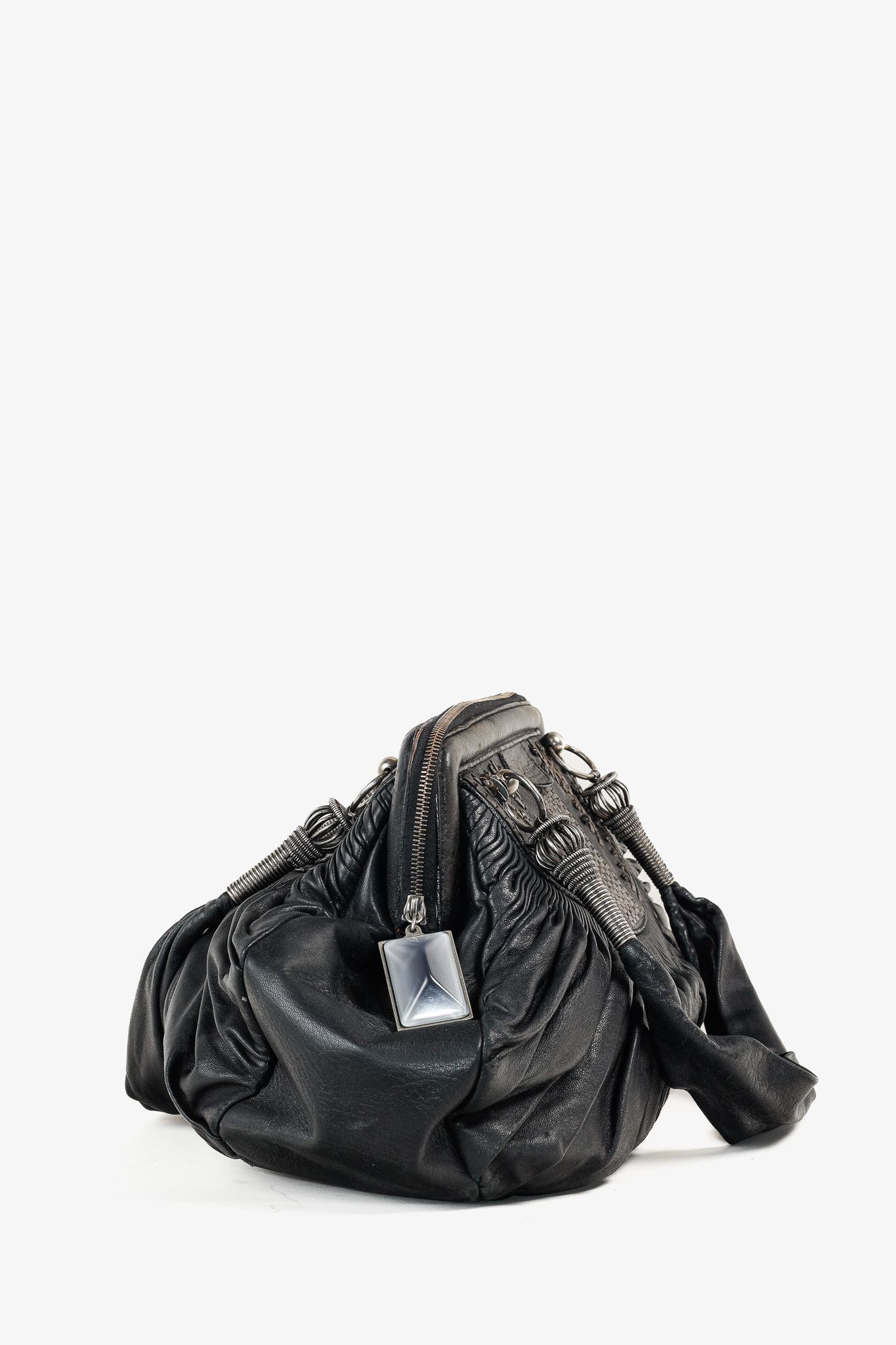 Dior Dior AW/07 Le Plisse Black Large Zipped Frame Bag Size ONE SIZE - 3 Thumbnail
