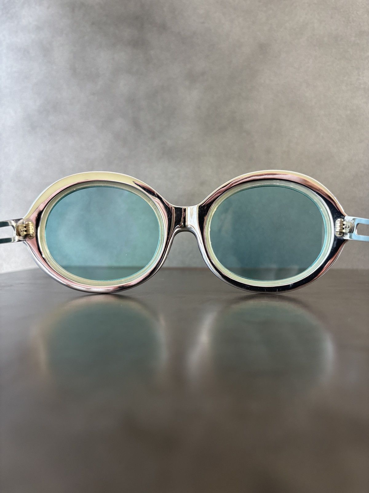 Vintage True Vintage Sunglasses Space Age Chrome Metal Oversized 60s Size ONE SIZE - 14 Thumbnail