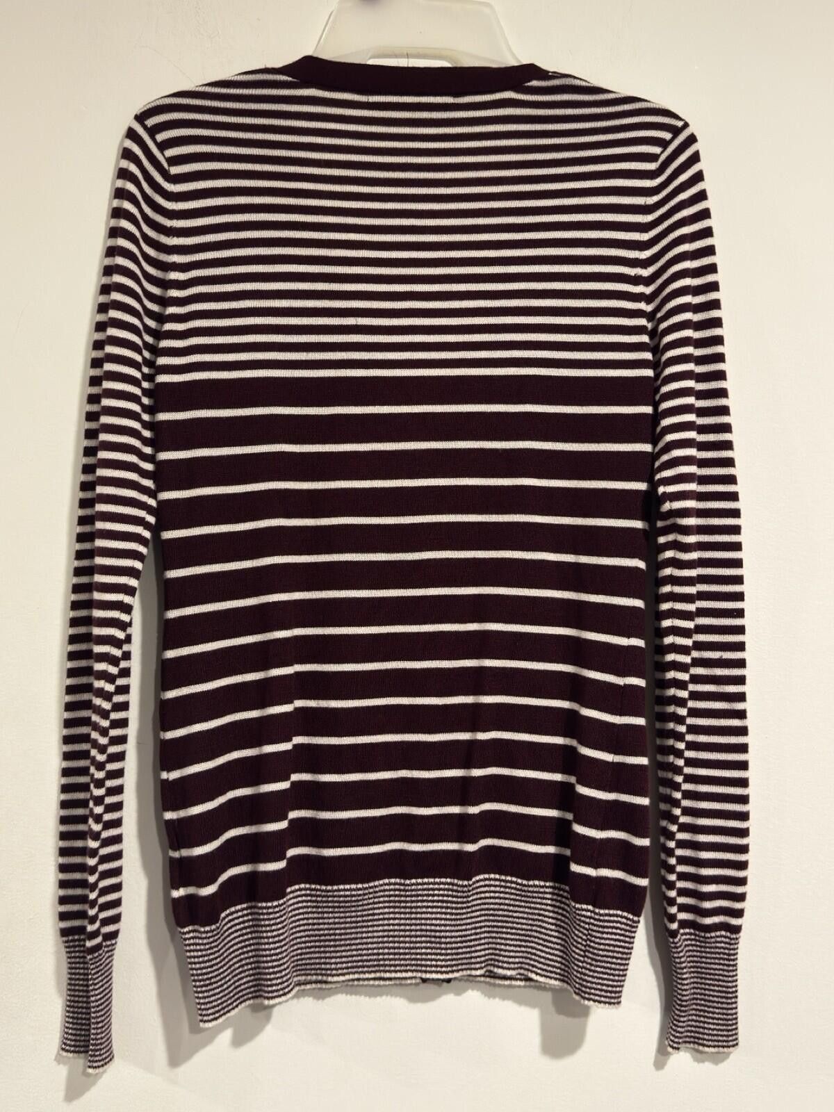 Other Kerisma Burgundy Striped Cardigan V-Neck Button Front Women Size M / US 6-8 / IT 42-44 - 8 Thumbnail