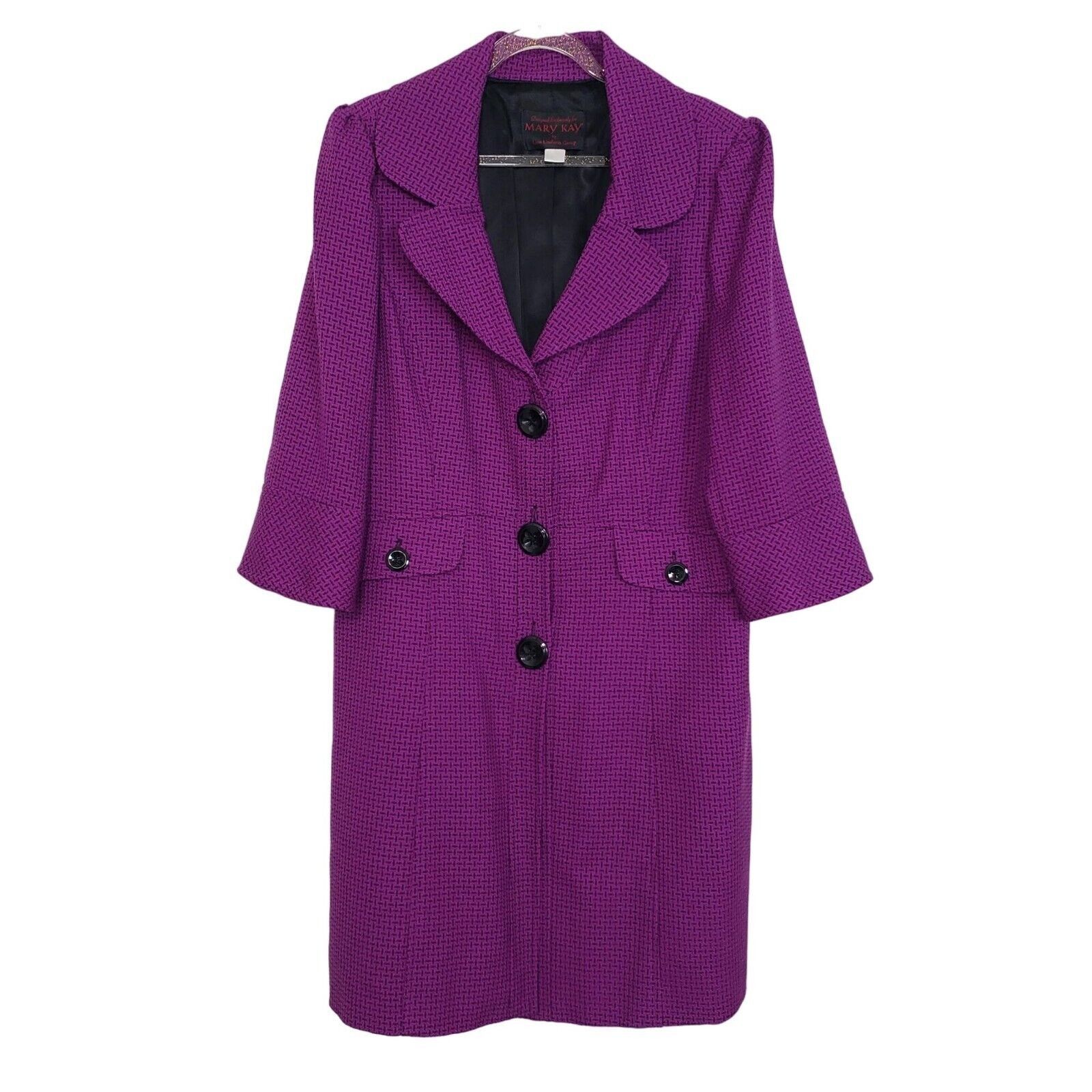 Designer Mary Kay Wool Blend Consultant Coat Womens Size 12 Purple Size XL / US 12-14 / IT 48-50 - 1 Thumbnail