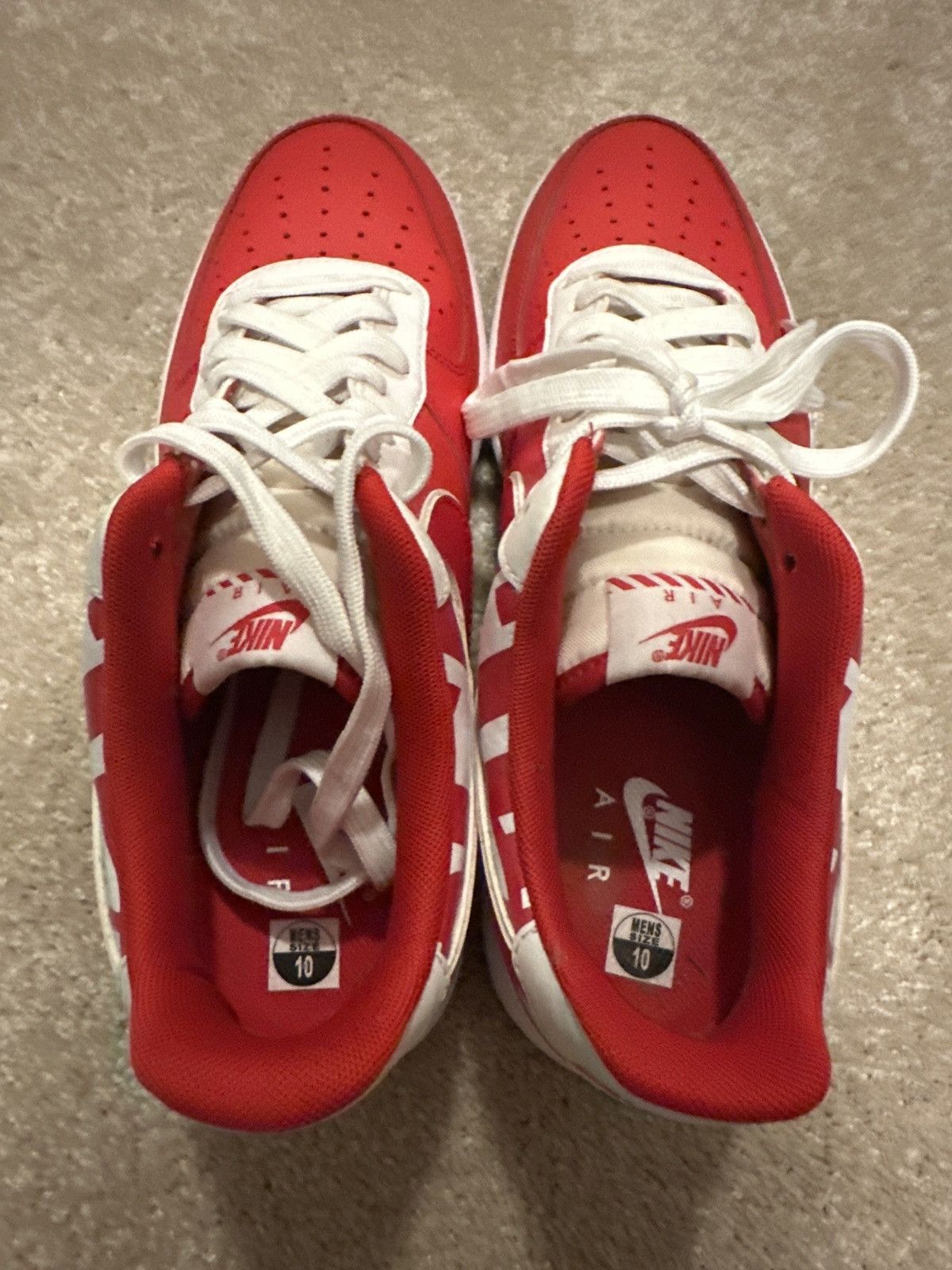 Nike Nike Air Force 1 Low Logo Pack University Red Size US 10 / EU 43 - 4 Thumbnail