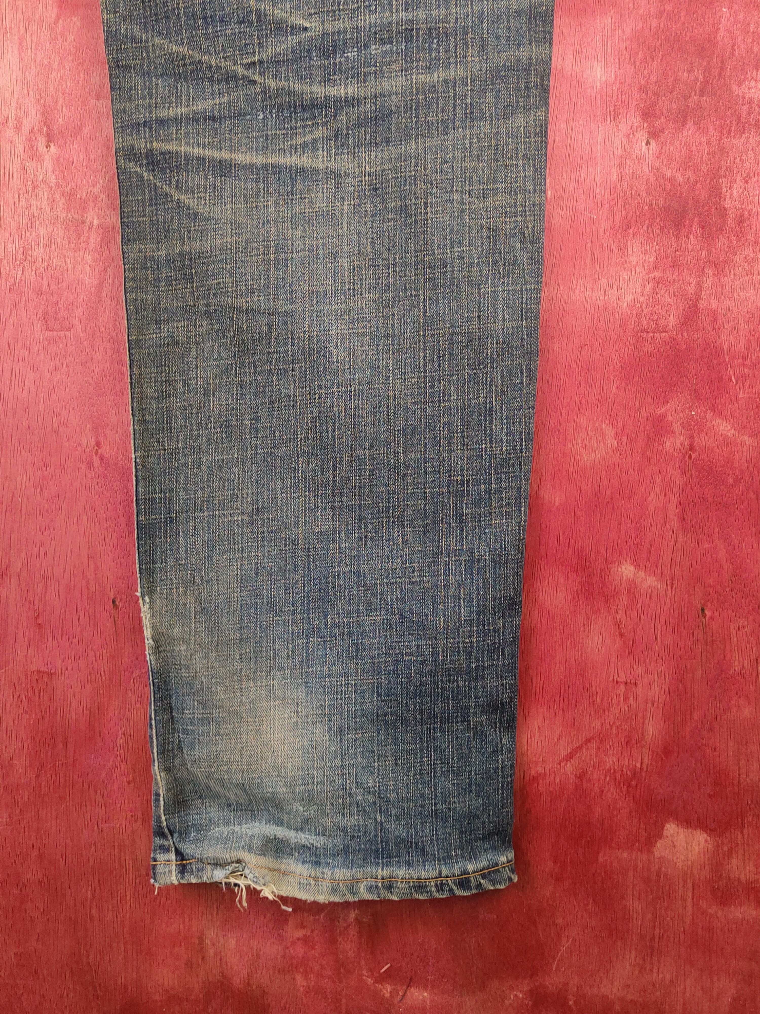 Edwin DL Edwin Dark Blue Faded Distressed Ripped Jeans #S2142 Size US 40 / EU 56 - 12 Thumbnail