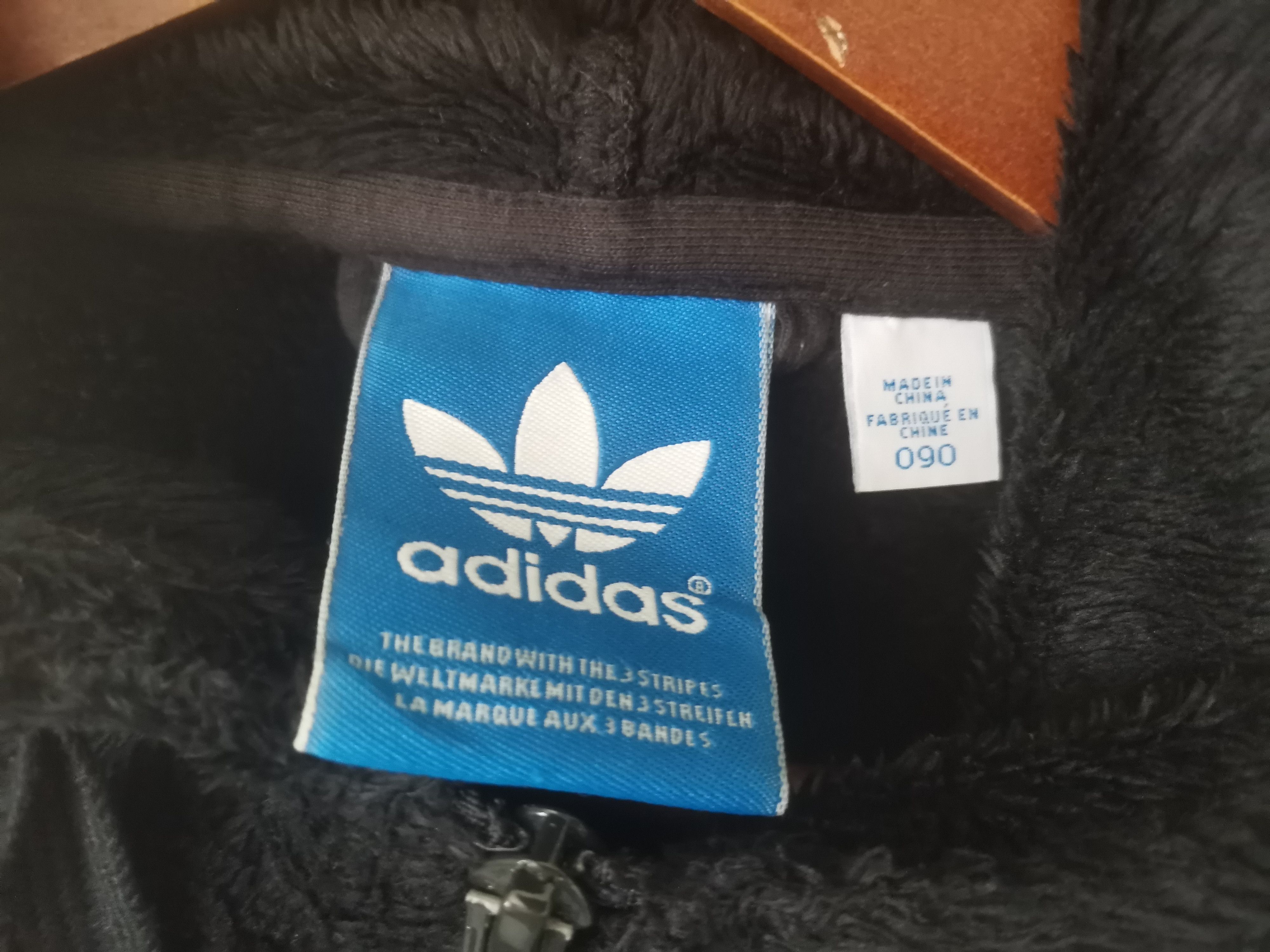 Adidas × Vintage Rare Adidas fleece jacket hoodies big logo black colour Size M / US 6-8 / IT 42-44 - 4 Thumbnail