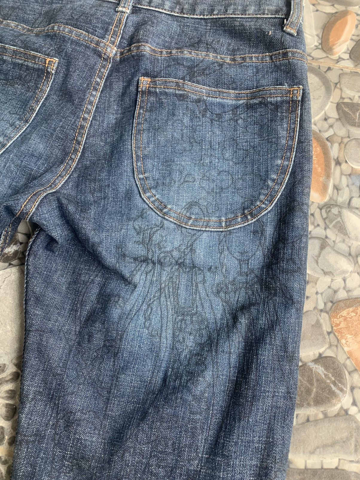 Issey Miyake × Tsumori Chisato × Vintage Tsumori Chisato Japan Overprint Skinny Jeans Size 26" / US 2 / IT 38 - 13 Thumbnail