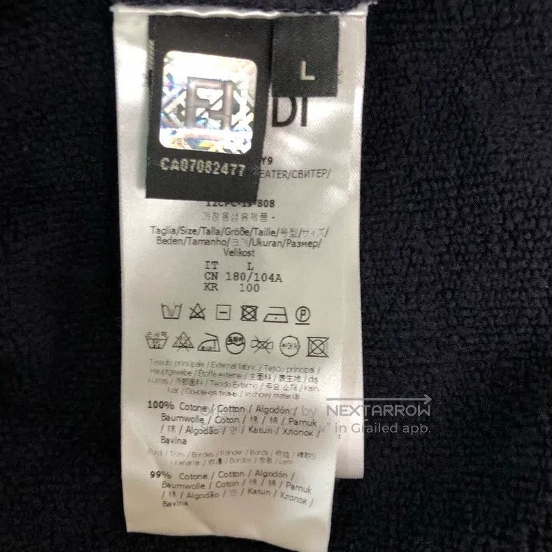 Fendi Fendi Chest Striped Logo Hoodie Size US L / EU 52-54 / 3 - 4 Thumbnail
