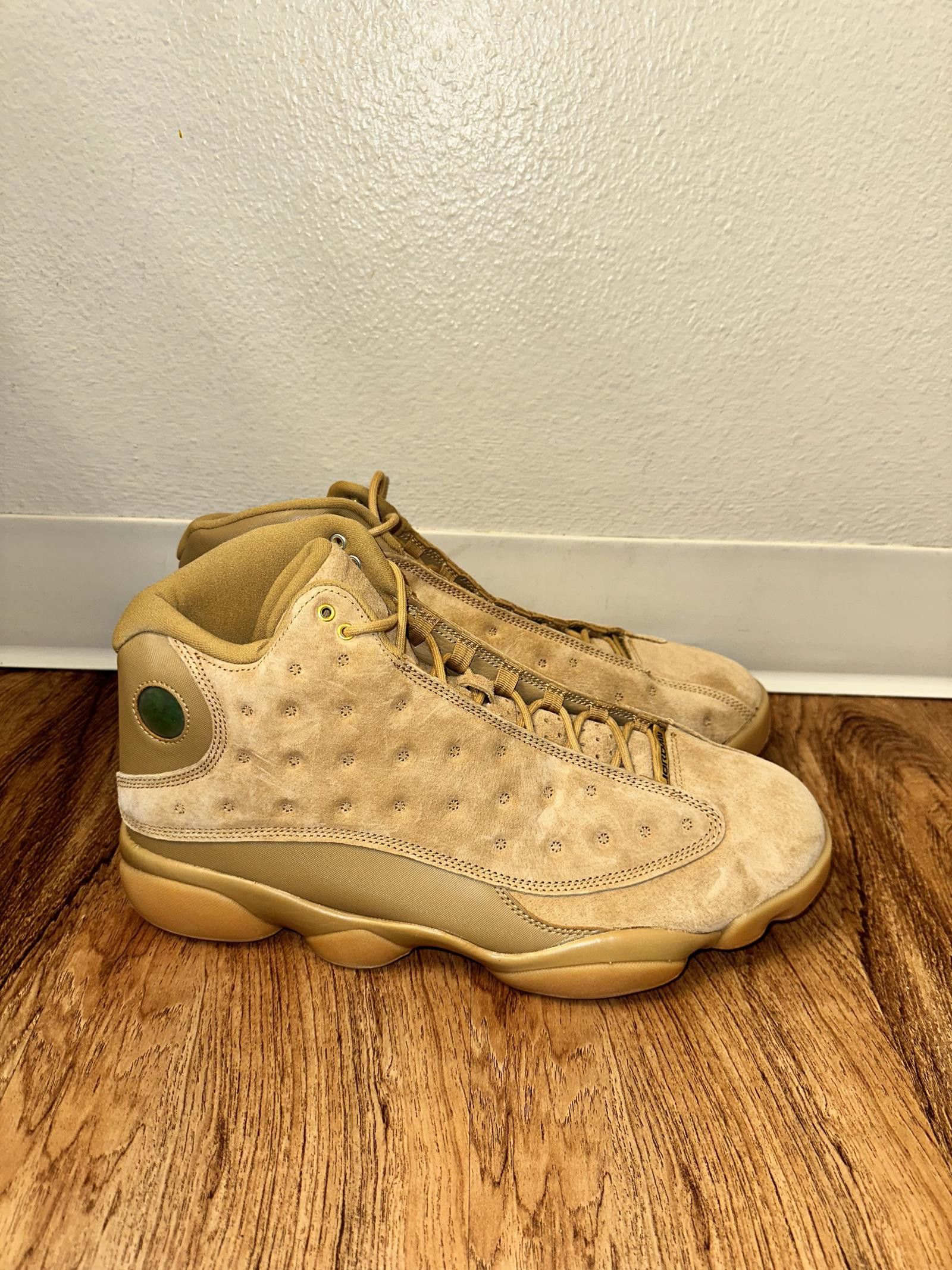 image of Jordan Brand 13 Retro Wheat Shoes in Gold, Men's (Size 14)