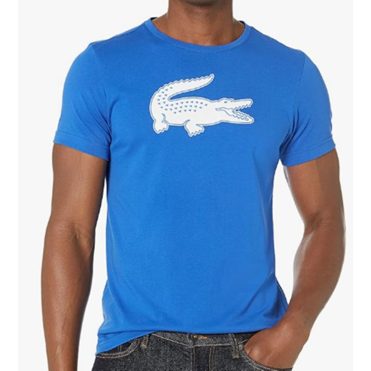 Lacoste Men's Regular-fit Ultra Dry Croc Graphic T-Shirt S