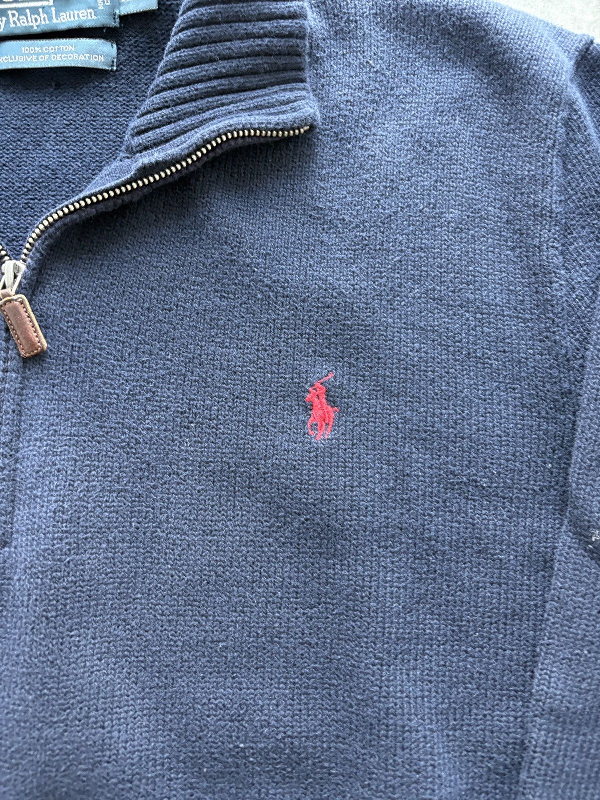 Polo Ralph Lauren Vintage Y2K Polo Ralph Lauren Quarter Zip Knit Sweater Size US XXL / EU 58 / 5 - 2 Thumbnail