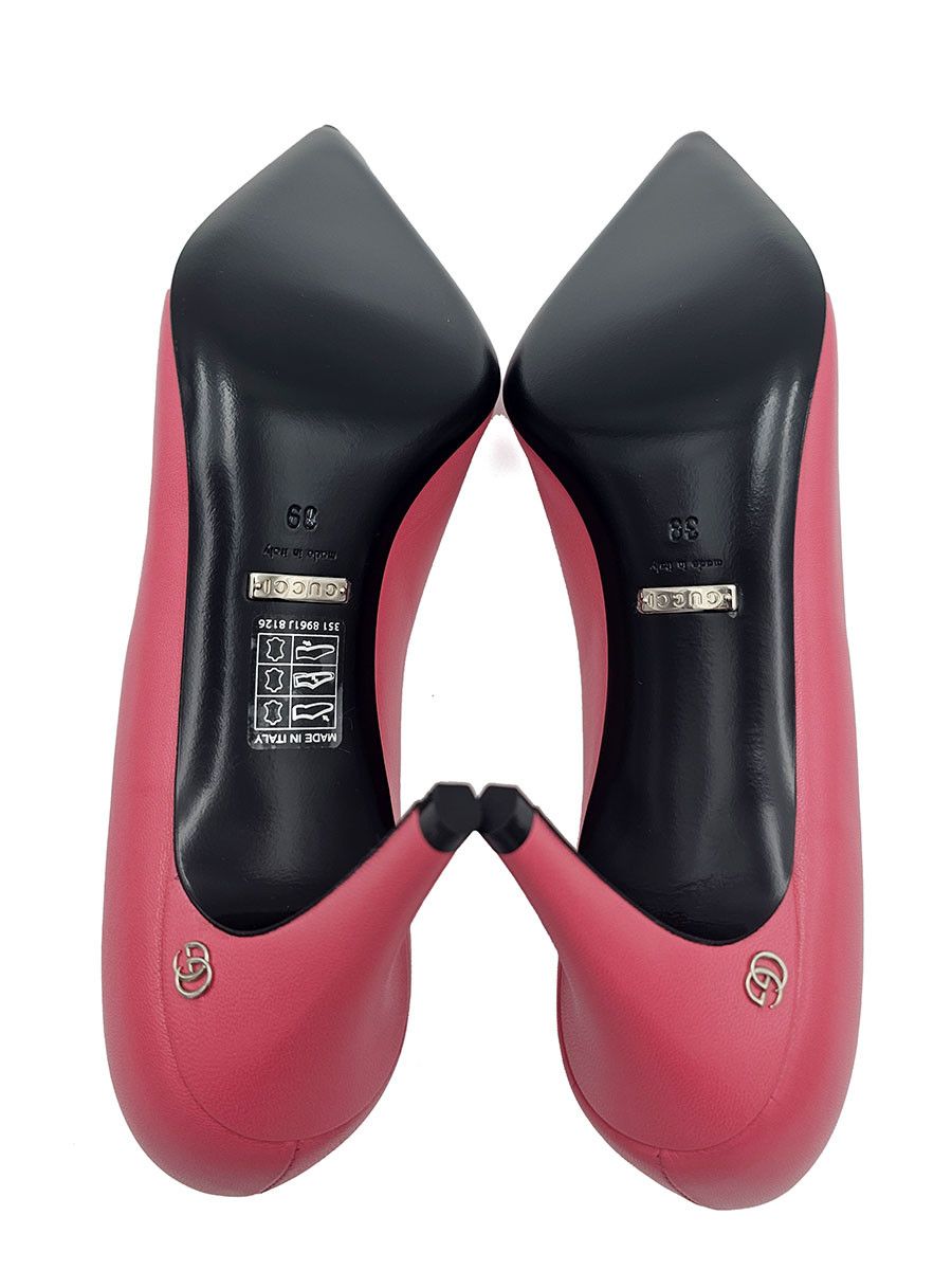 Gucci Gucci Pink Leather Mid Heel Pumps Women’s Shoes Size 39 US 9 Size US 9 / IT 39 - 11 Thumbnail