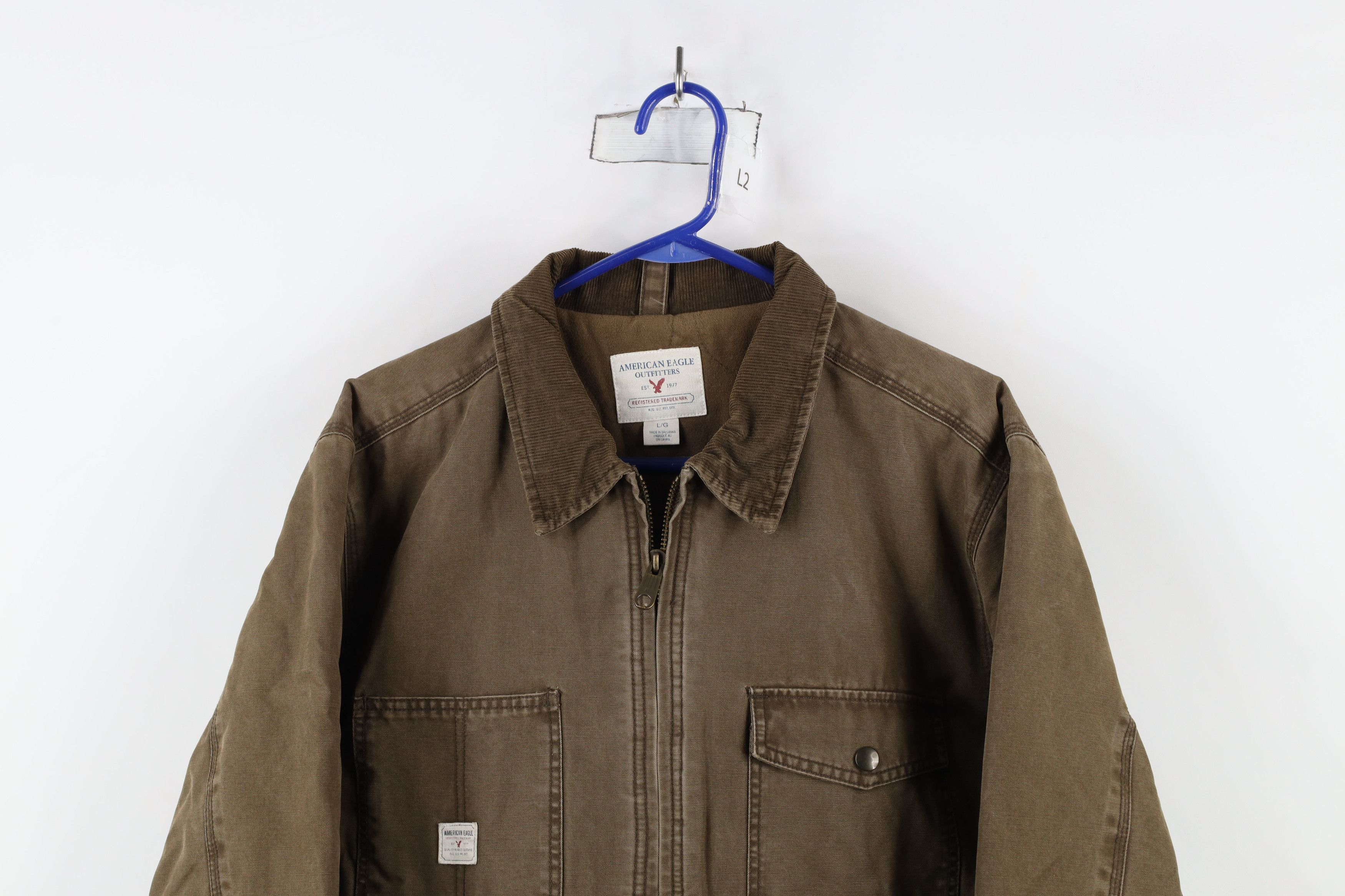 American Eagle Outfitters × Vintage Vintage Y2K American Eagle Outfitters Canvas Trucker Jacket Size US L / EU 52-54 / 3 - 2 Thumbnail