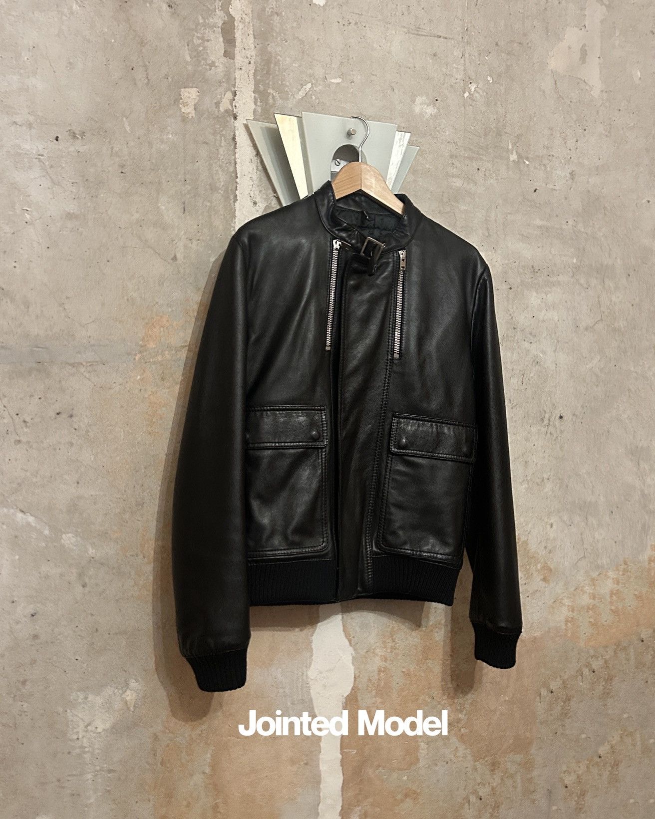 Dior AW07 Dior Homme 'Navigate' Brown Shearling Leather Biker