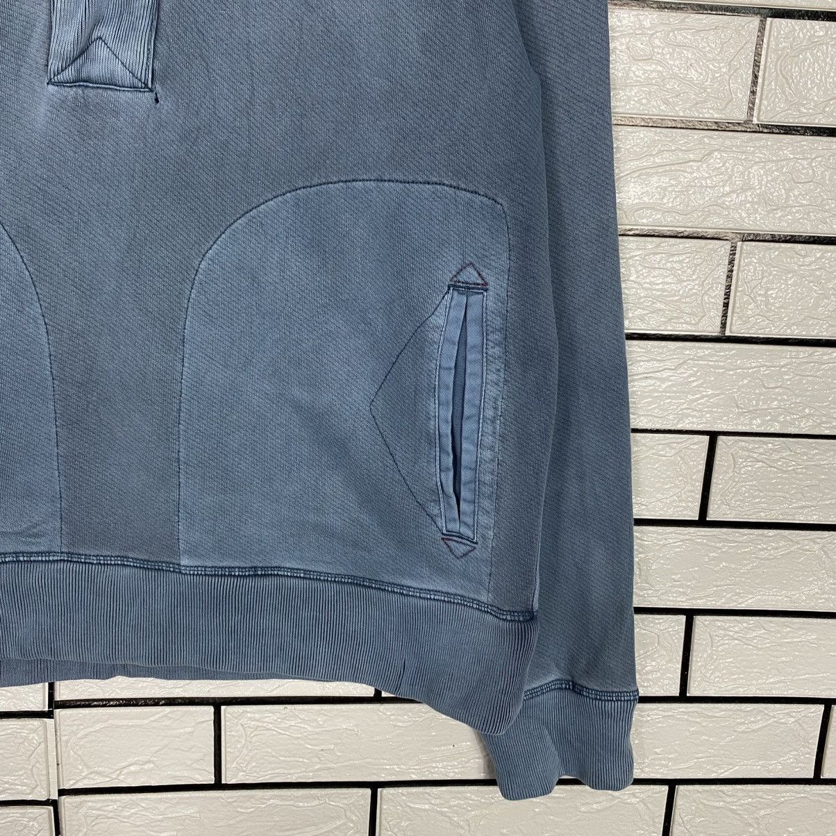 Japanese Brand Vintage Indigo Sweatshirt Half Button Fat Face Size US L / EU 52-54 / 3 - 6 Thumbnail