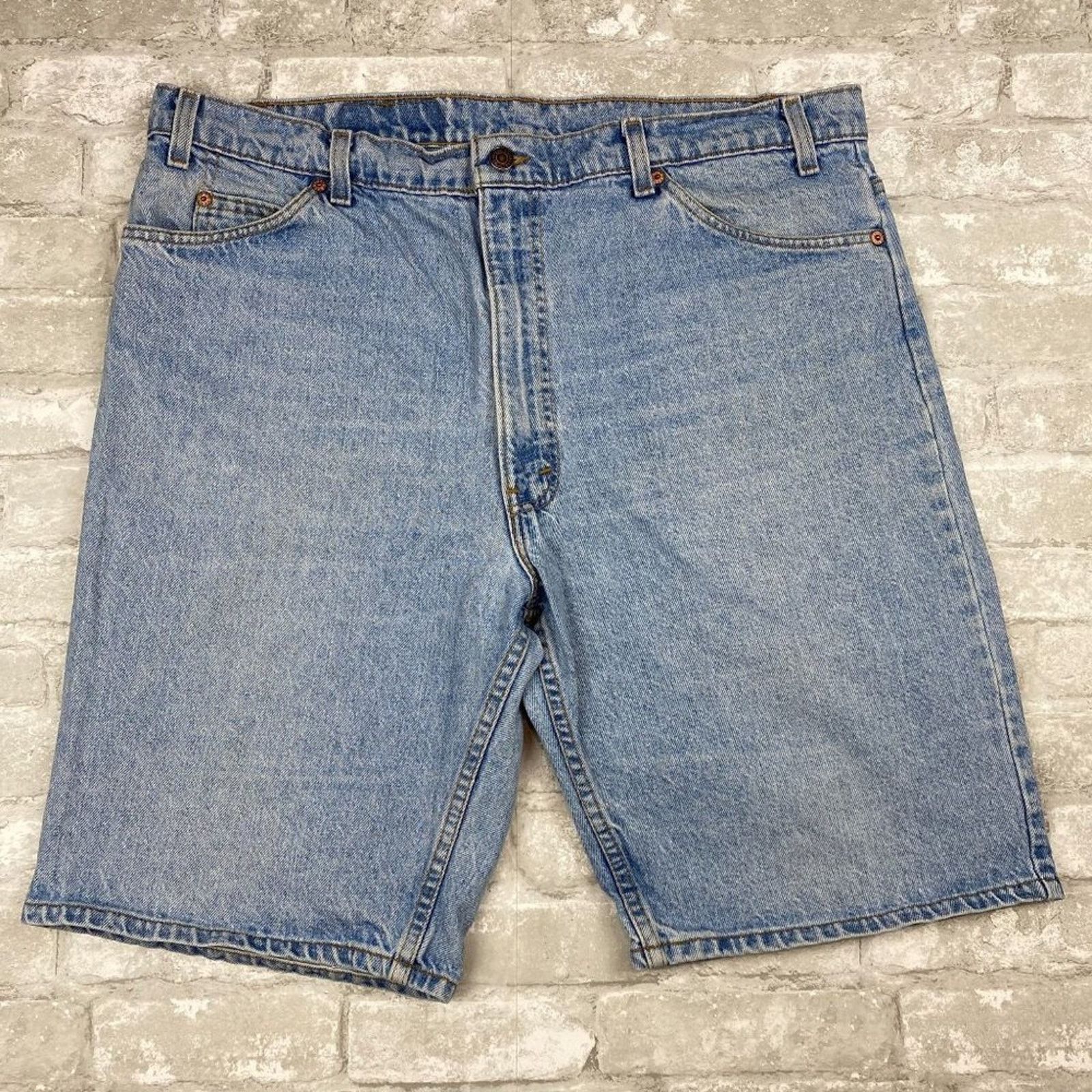Levi's Vintage 1992 Orange Tab Levi's 550 Lightwash Denim Shorts 40 Size US 40 / EU 56 - 1 Thumbnail