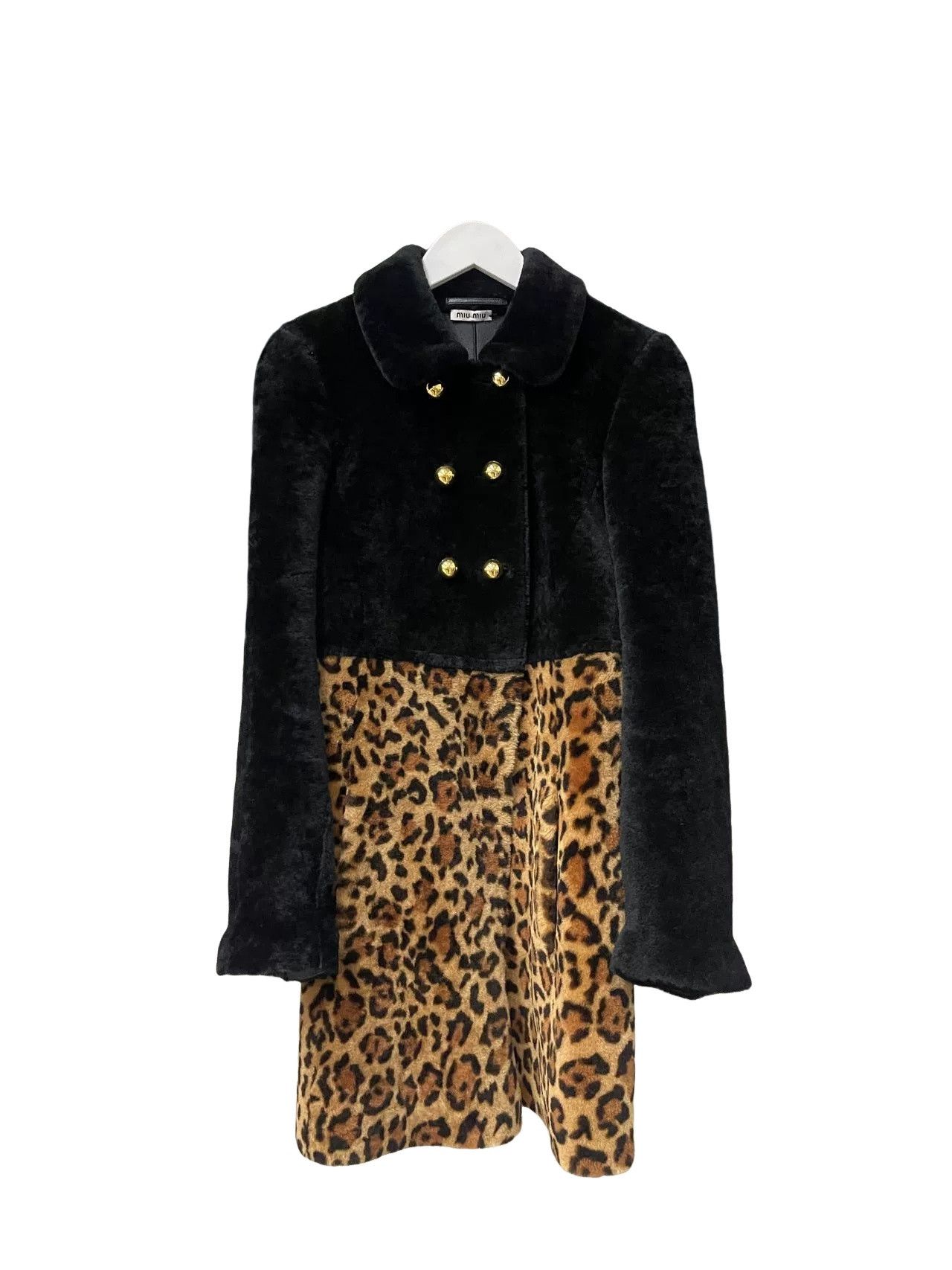Miu Miu Miu Miu Leopard Pattern Shearling Coat Size 36 Size XS / US 0-2 / IT 36-38 - 1 Thumbnail