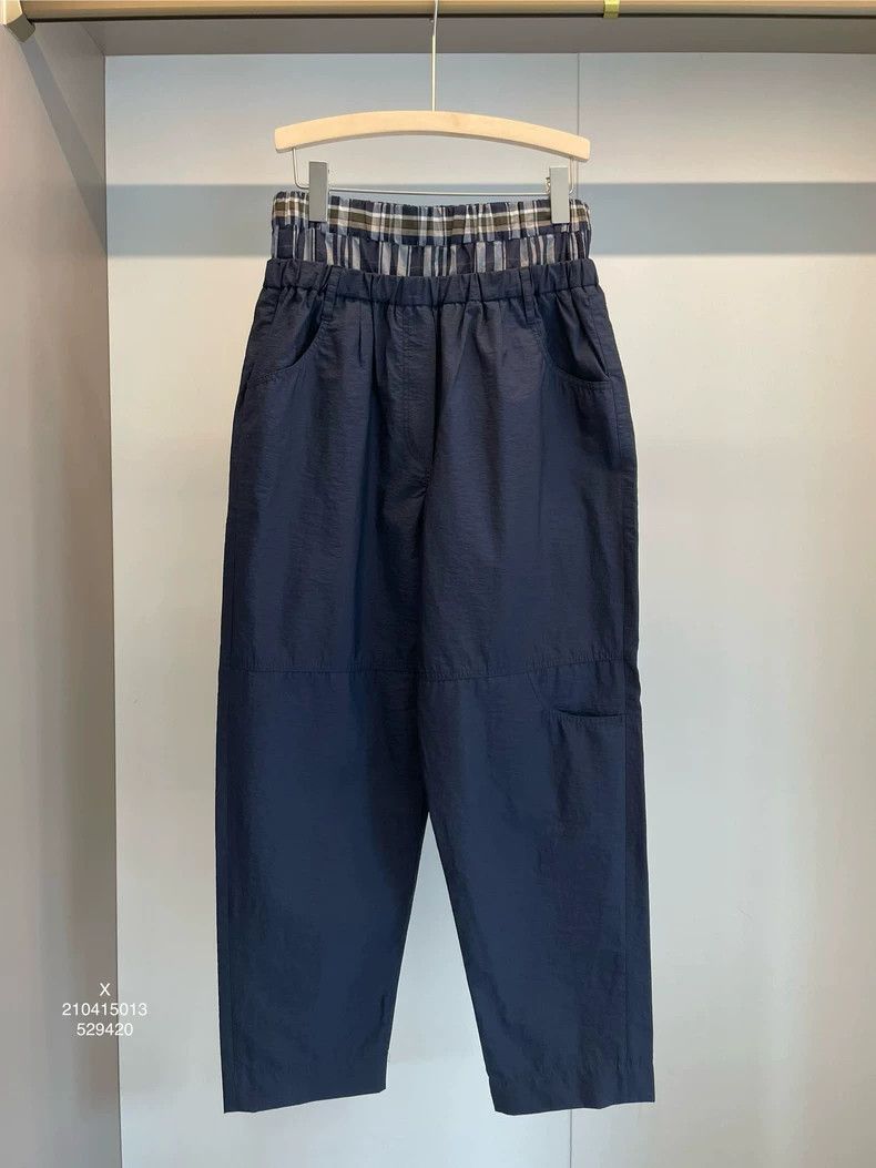 Brunello Cucinelli Brunello Cucinelli Blue Casual Cotton Pants - dmc Size US 38 / EU 54 - 1 Thumbnail