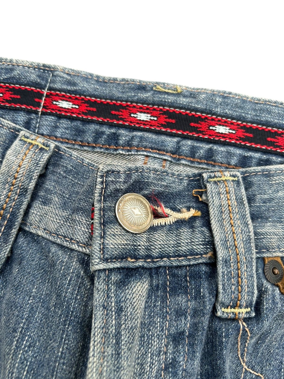 Kapital Vintage Edwin Navajo Distressed Denim Jeans Size US 32 / EU 48 - 4 Thumbnail