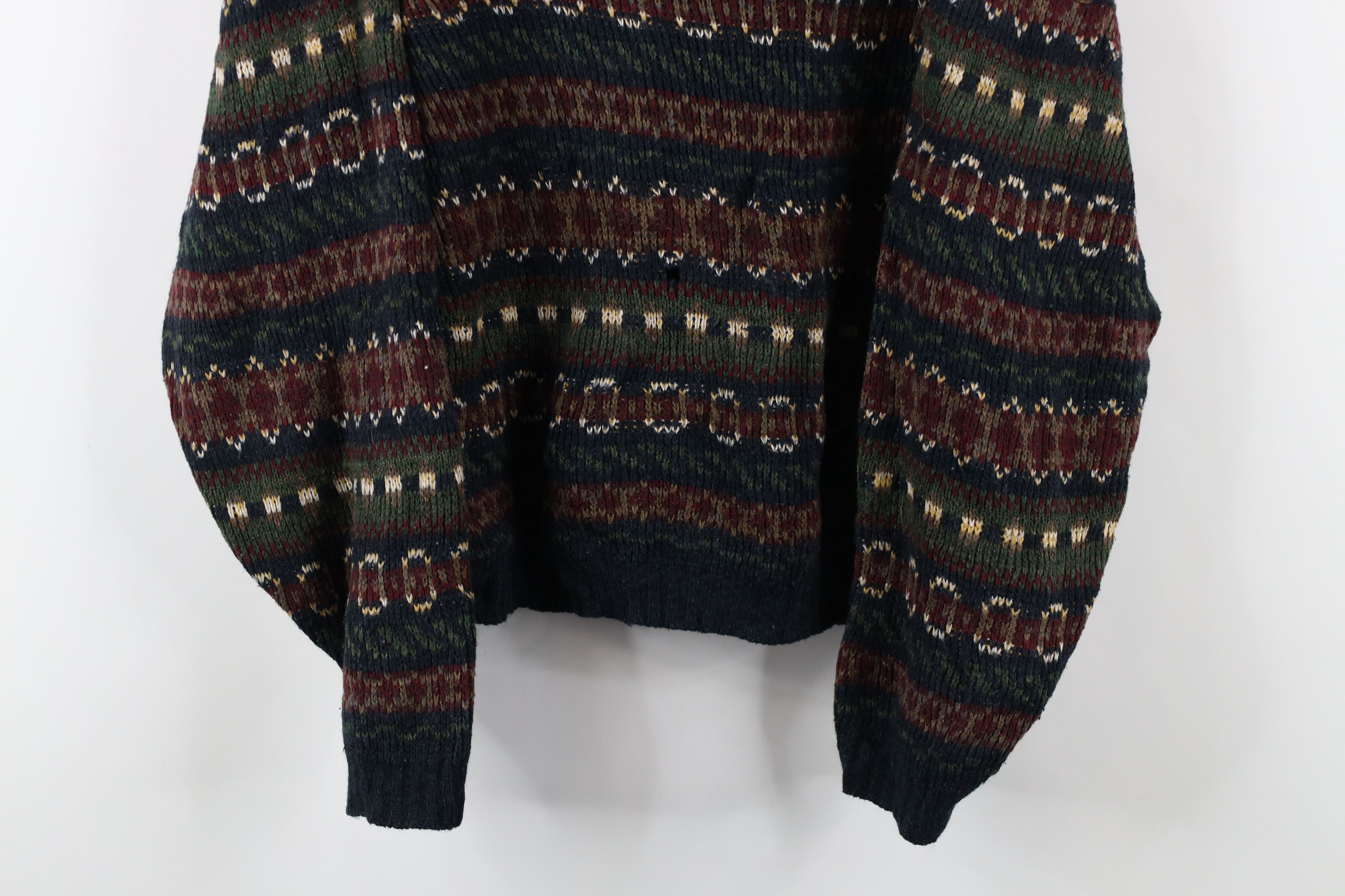 Vintage Vintage 90s Streetwear Rainbow Fair Isle Knit Sweater USA Size XL / US 12-14 / IT 48-50 - 3 Thumbnail