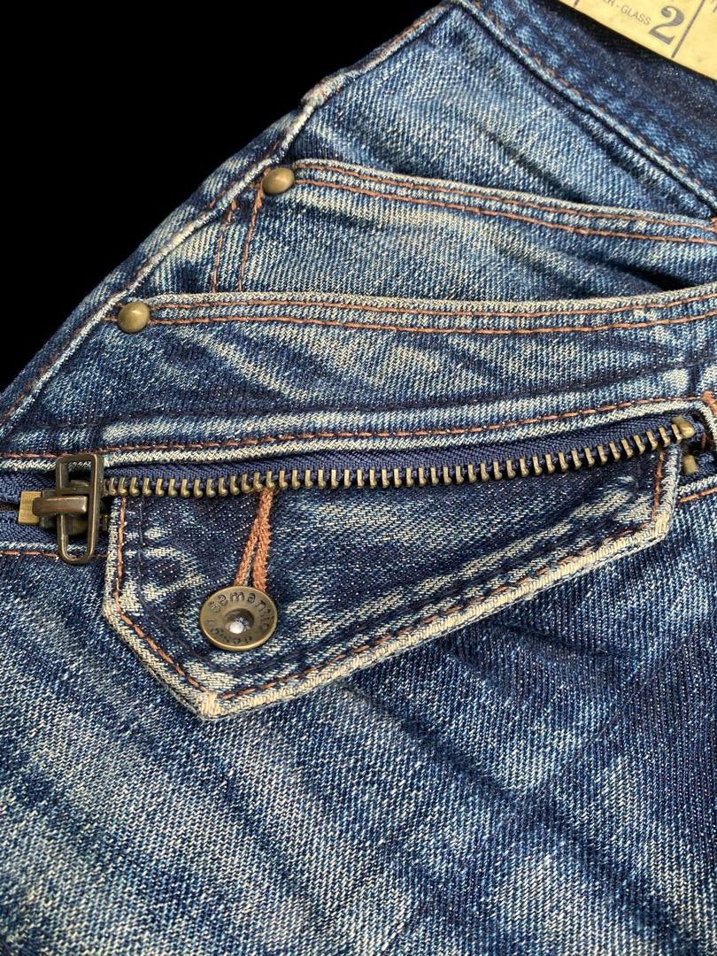 If Six Was Nine 💥FLARE💥SEMANTIC DESIGN DISTRESSED DENIM JEANS Size US 34 / EU 50 - 10 Thumbnail
