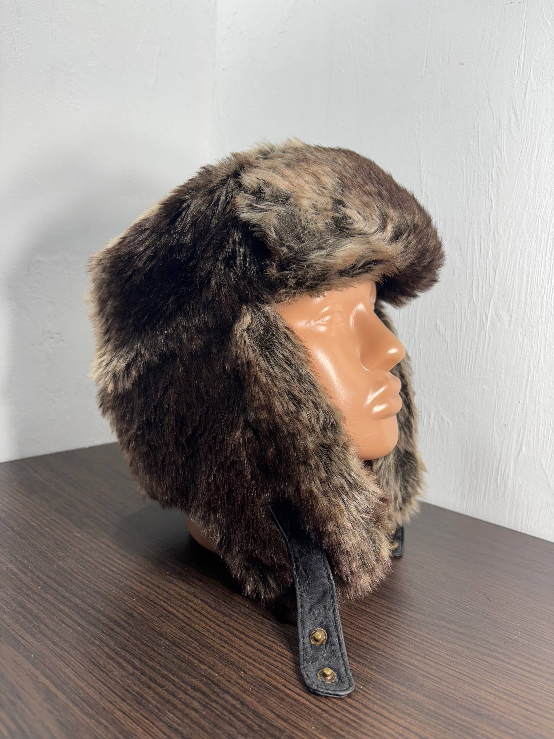 Japanese Brand Vintage FUZZY OVER FUR Opium IfSixWasNine Ushanka Hat Size ONE SIZE - 3 Thumbnail
