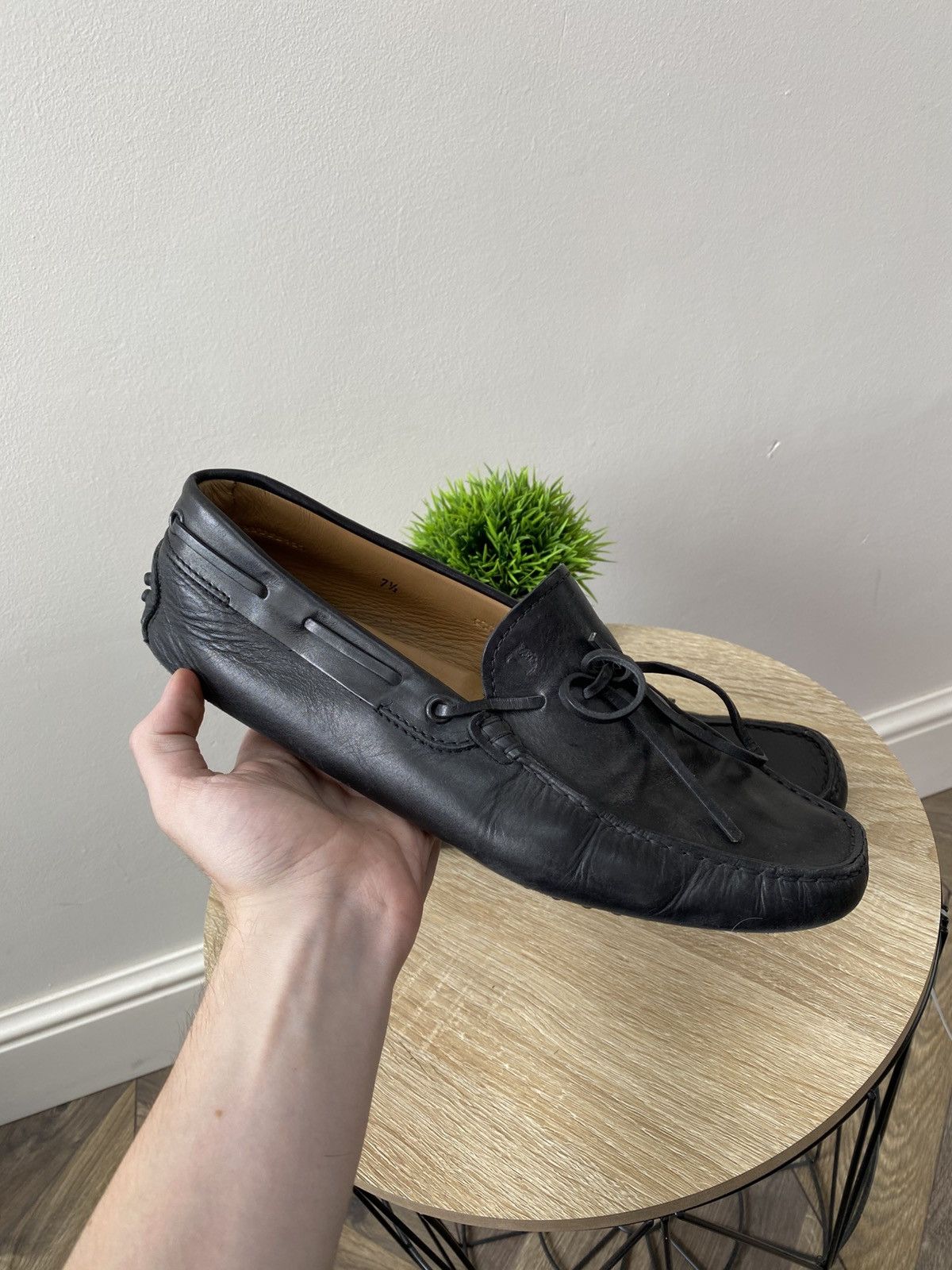 Tod's Vintage Tod's Mens Black Textured Leather Loafers Size US 9 / EU 42 - 5 Thumbnail