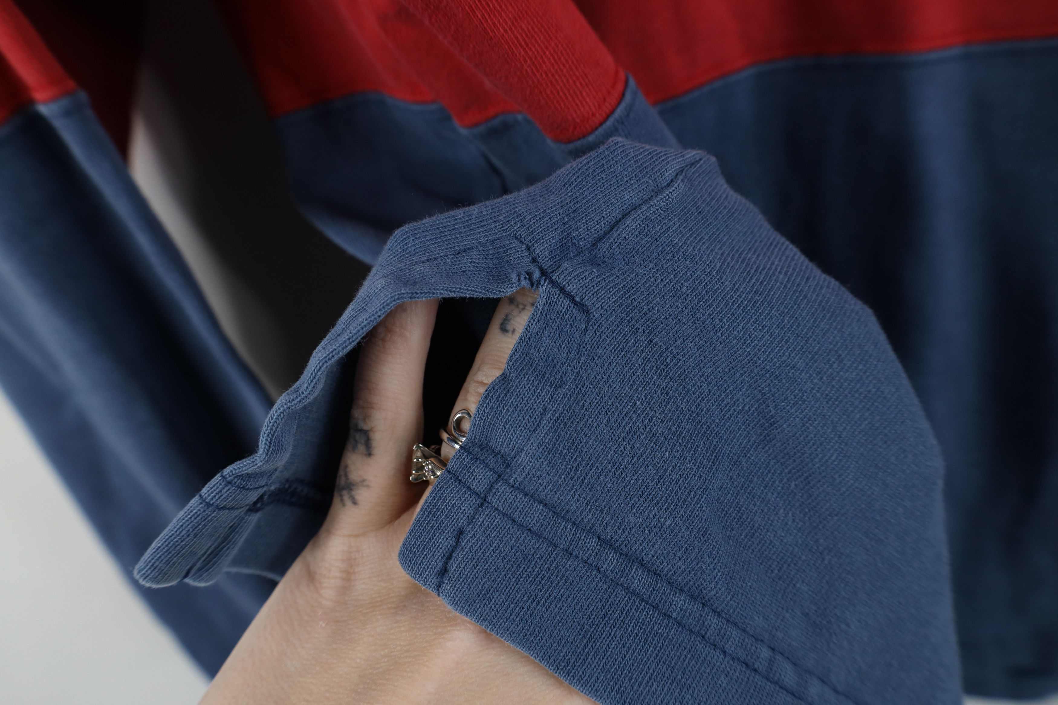 Vintage Vintage 90s Streetwear Block Heavy Long Sleeve Rugby Polo Size US M / EU 48-50 / 2 - 6 Thumbnail