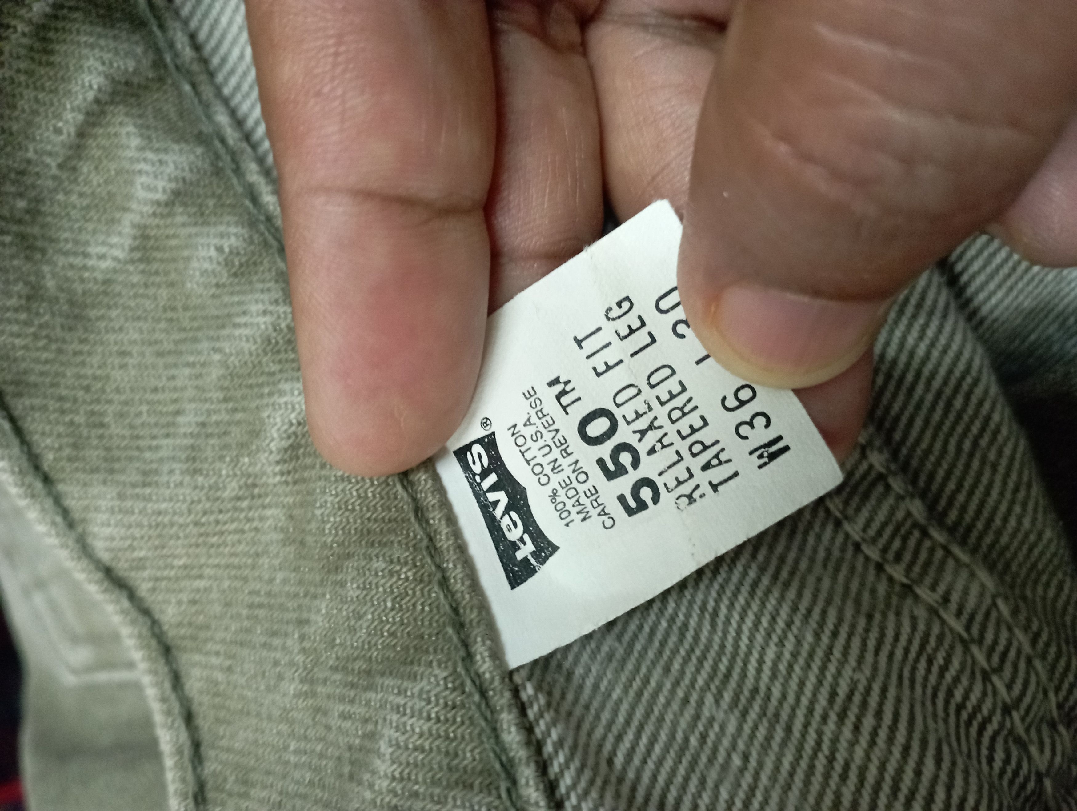 Vintage Vintage Baggy Jeans Made In USA Levi's 550 Orange Tabs Size US 35 - 18 Thumbnail