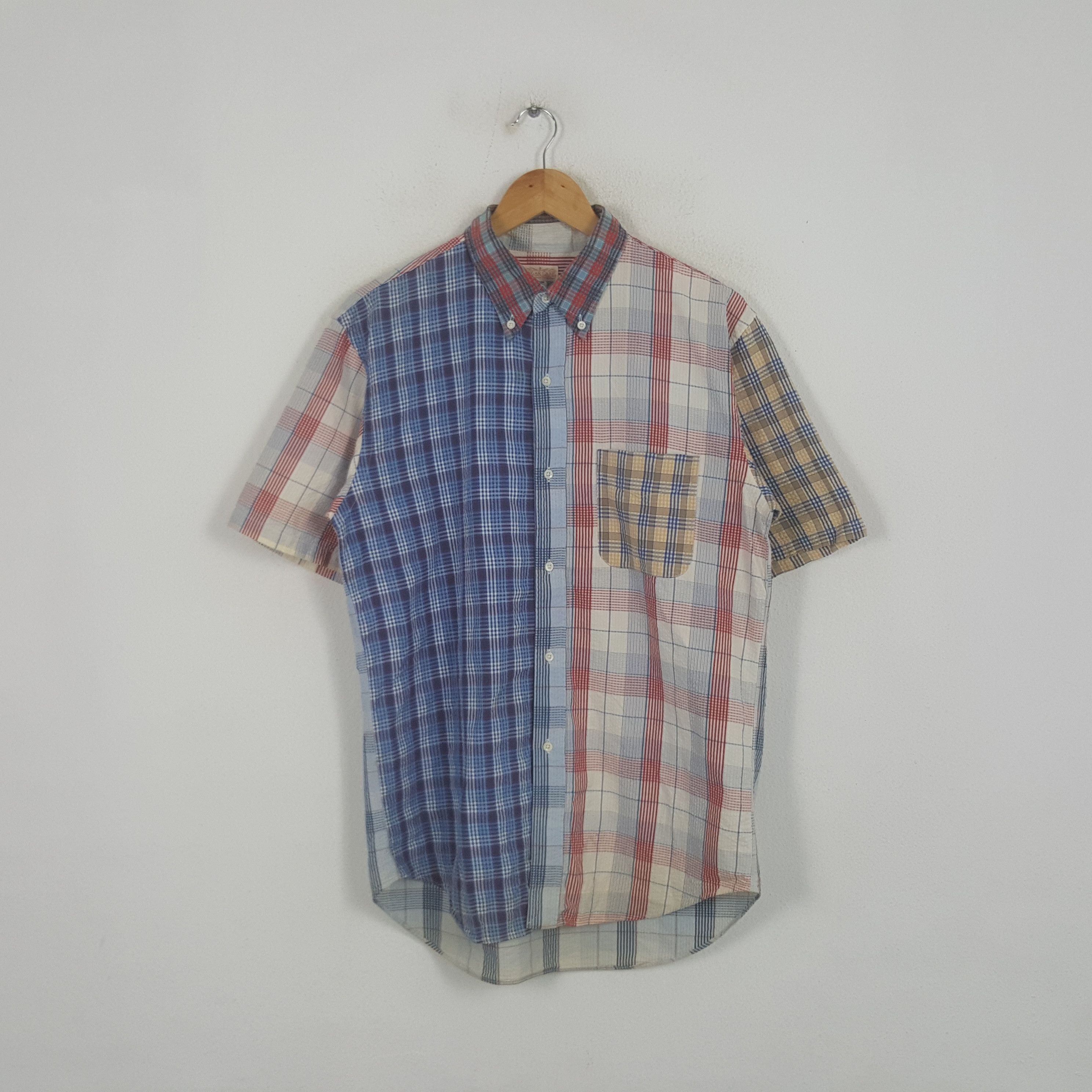 Vintage Sugar Cane Japanese Brand Short Shirt Button Up
