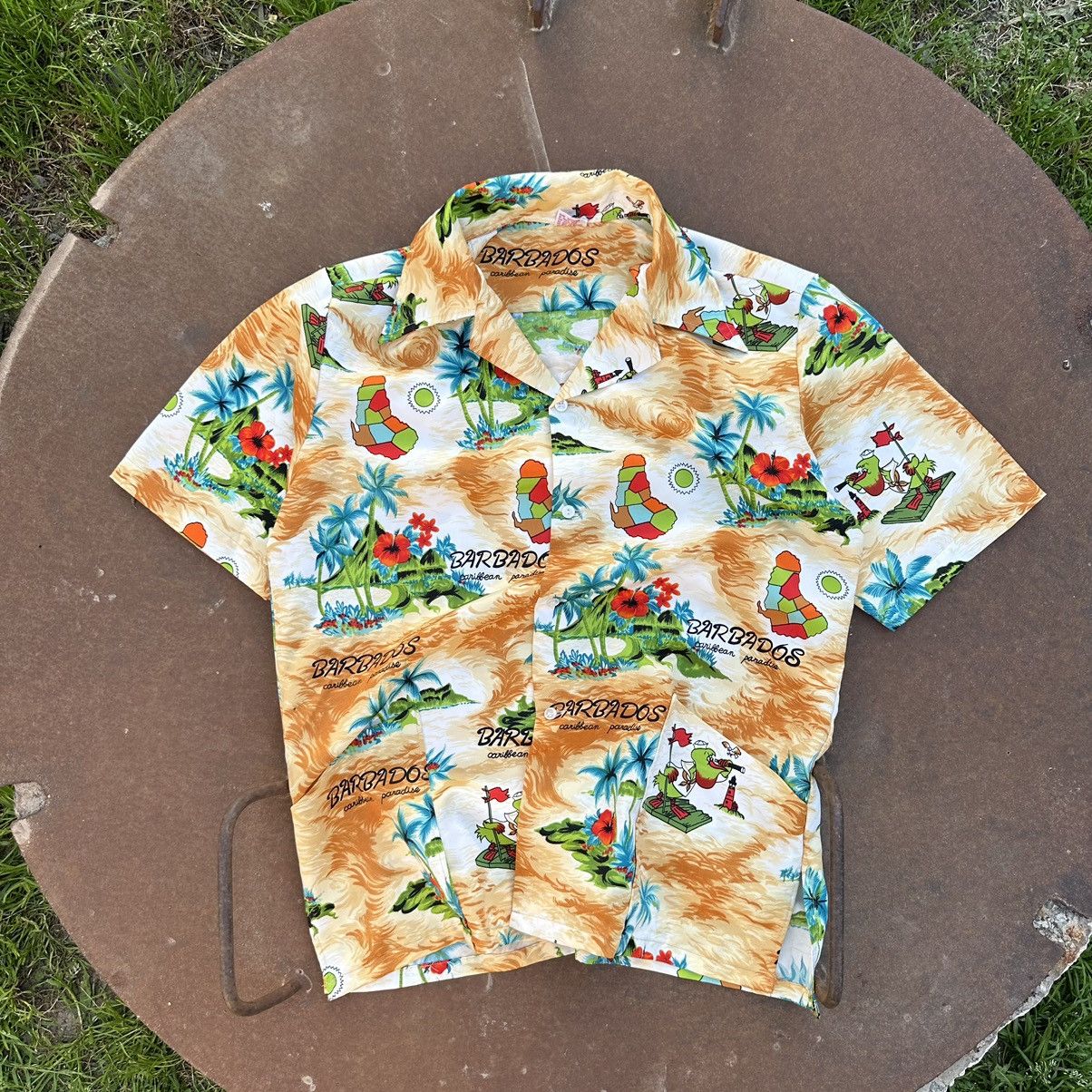Hypebeast Vintage Crazy Shirts Hawaiian Size S Button Up Barbados Size US S / EU 44-46 / 1 - 2 Thumbnail