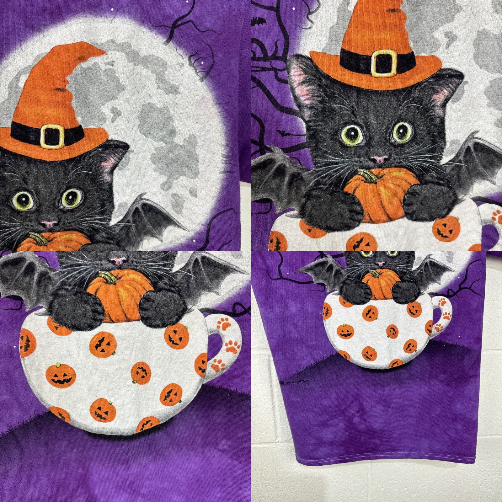 The Mountain VINTAGE The Mountain Halloween Cat T-Shirt Unisex Adults Medium Purple Fall Spring Summer Winter Graphic Size US M / EU 48-50 / 2 - 8 Thumbnail