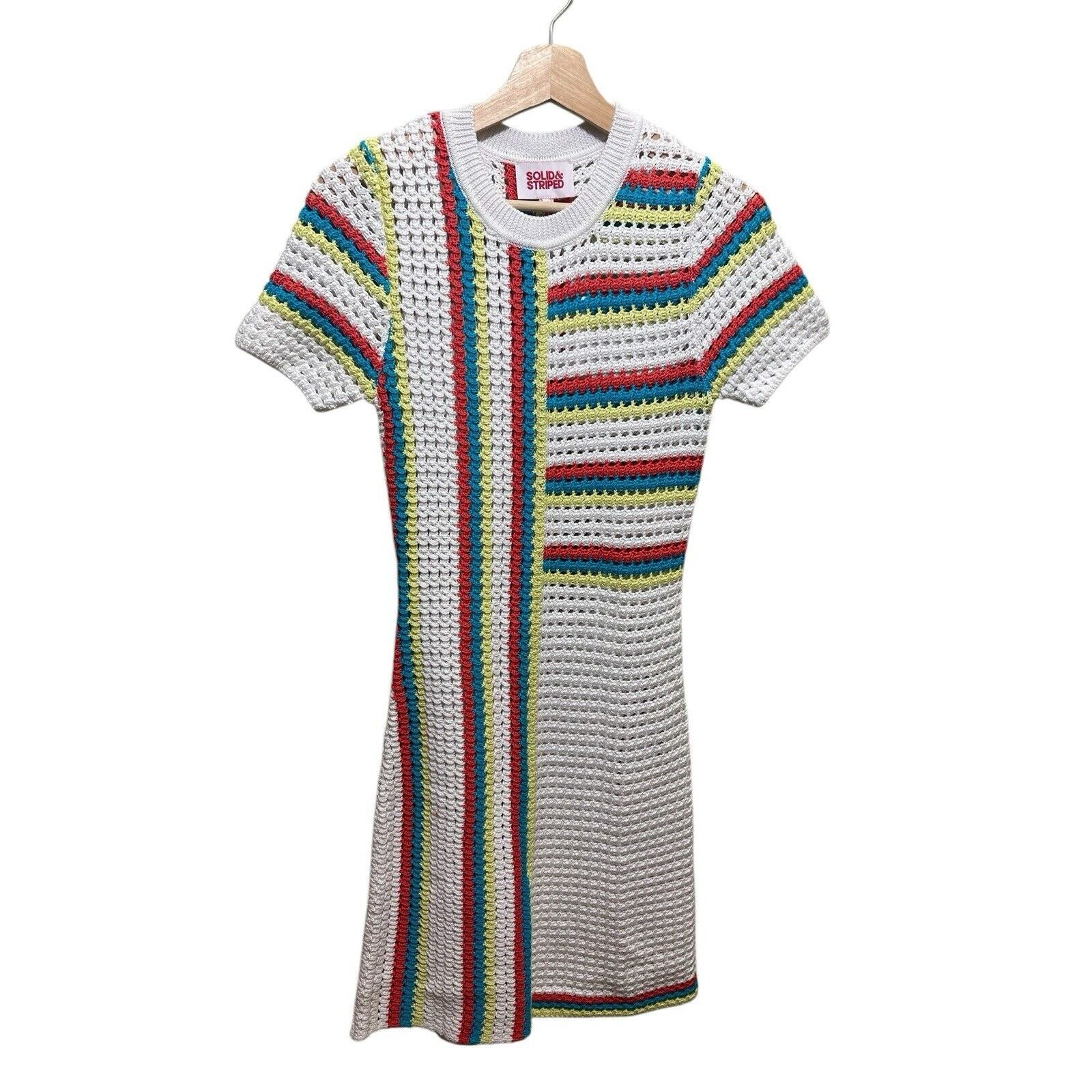 Solid & Striped Solid & Striped Cotton Crochet Multicolor Mini Dress Medium Size M / US 6-8 / IT 42-44 - 2 Thumbnail