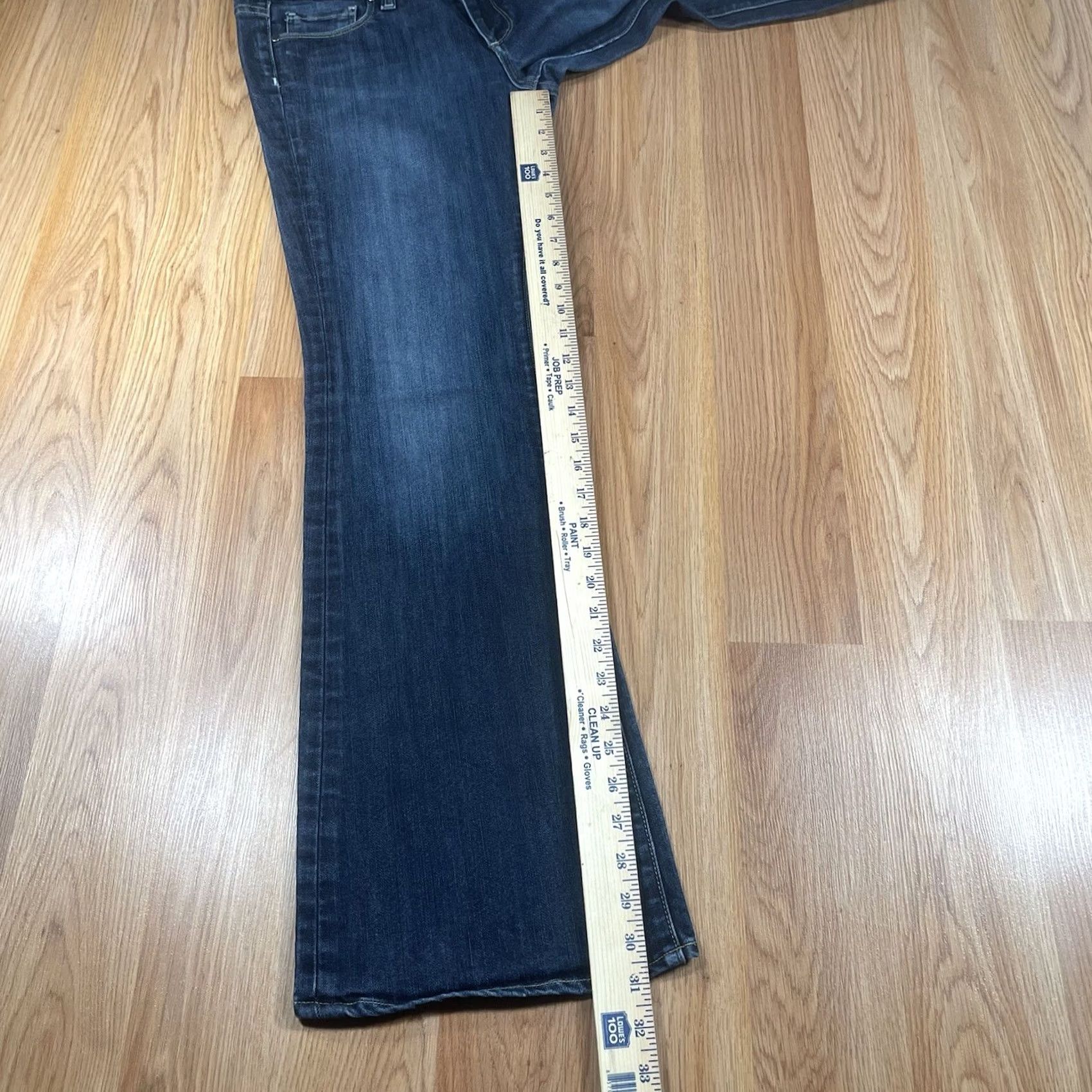 Paige Paige Hollywood Hills Classic Rise Boot Cut Blue Premium Denim Jeans Womens 29 Blue Jeans Womens 29 Paige Hollywood Hills Boot Cut Denim 29 White Size 29" - 5 Thumbnail