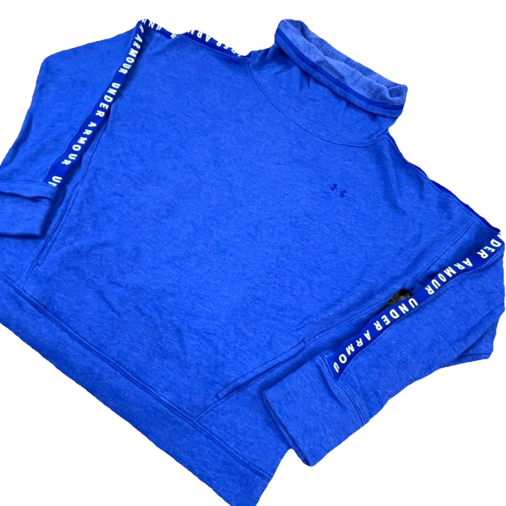 Under Armour Under Armour Sweatshirt Women M Blue Turtle Neck Logo Pullover Athletic Fleece Long Sleeve Shirt Activewear Casual Sports Modern Size M / US 6-8 / IT 42-44 - 2 Thumbnail