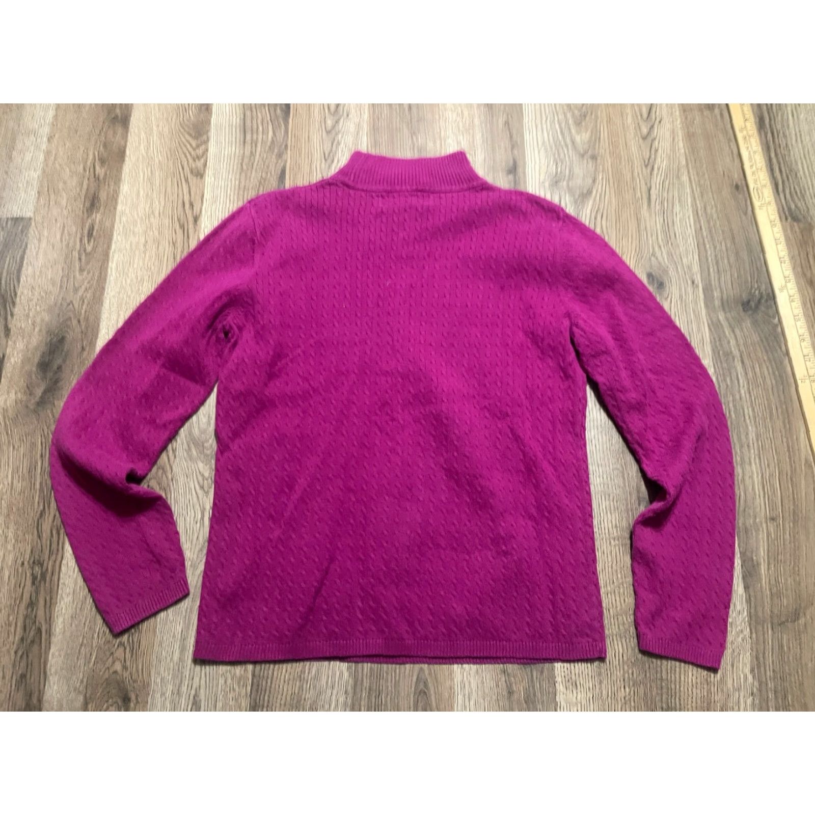 Vintage Karen Scott Sweater Women's Size M Purple Mock Neck Pullover Size M / US 6-8 / IT 42-44 - 2 Thumbnail