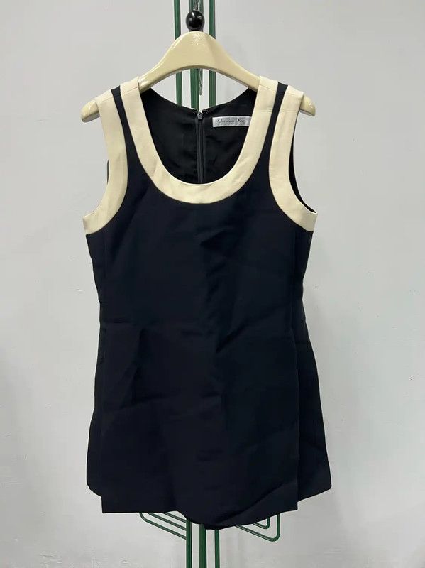 Dior Summer Black Cotton Sleeveless Dress 0089
