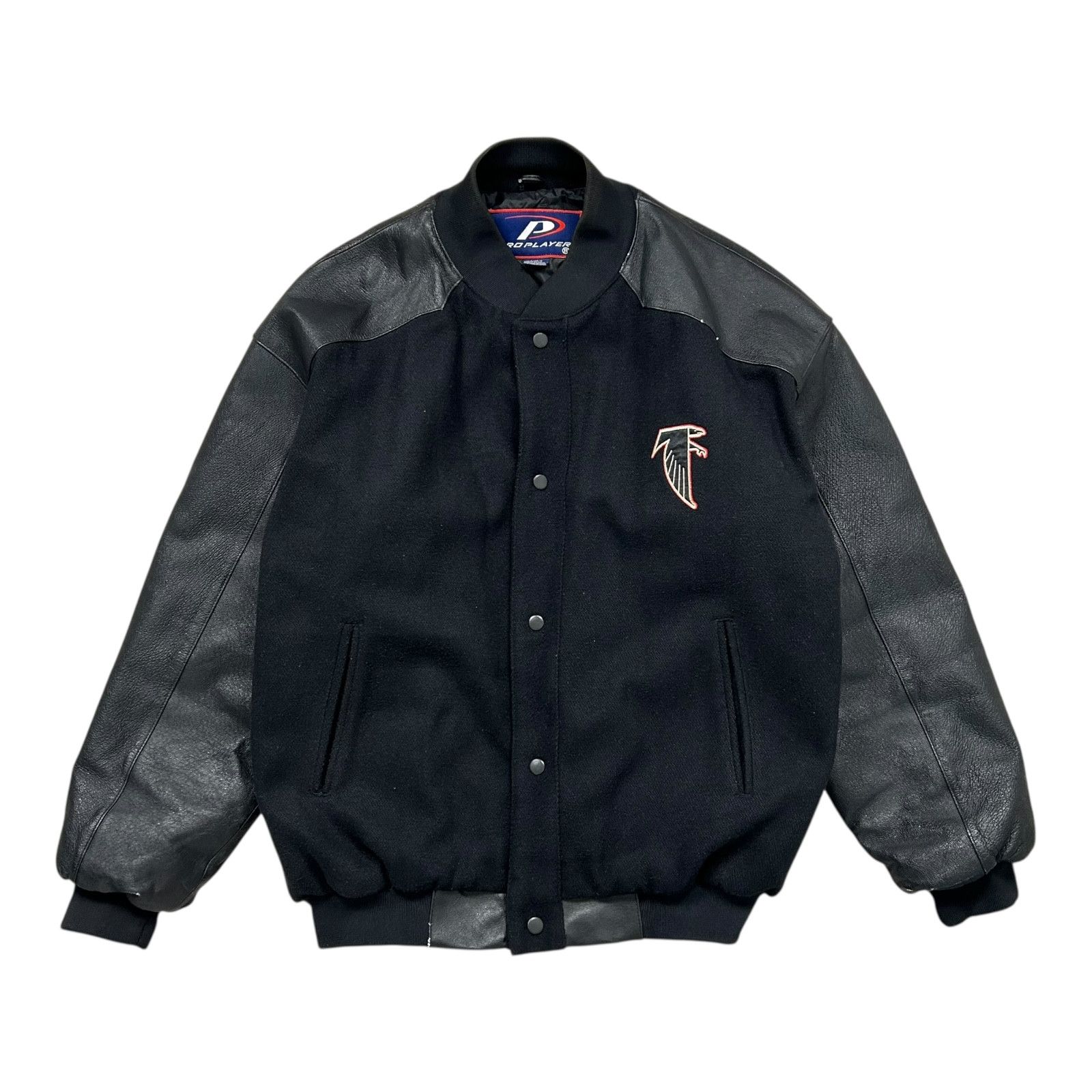 NFL VTG 90s ATLANTA FALCONS PRO PLAYER VARSITY JACKET BLACK Size US L / EU 52-54 / 3 - 2 Thumbnail