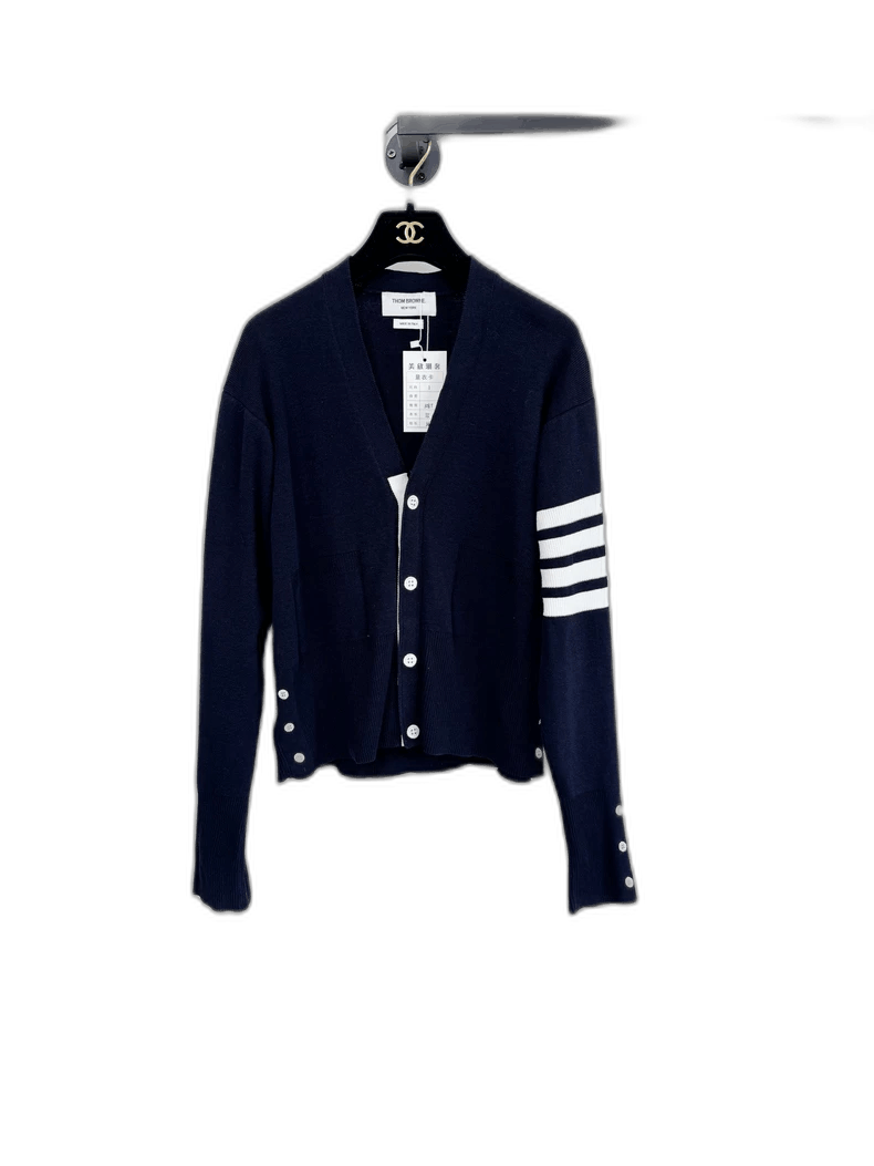 Thom Browne Thom Browne Knitted Cardigan with Stripes Size M / US 6-8 / IT 42-44 - 1 Thumbnail