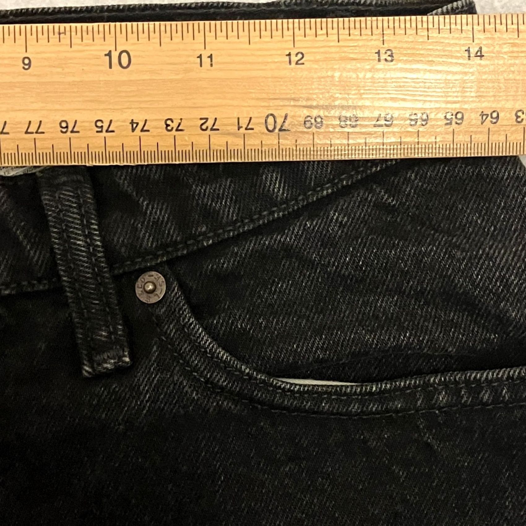 Levi's Vintage Levi’s 512 Jeans Womens 12 28W 32L Black Slim Fit Tapered Leg Denim Size 34" / US 12 / IT 48 - 6 Thumbnail