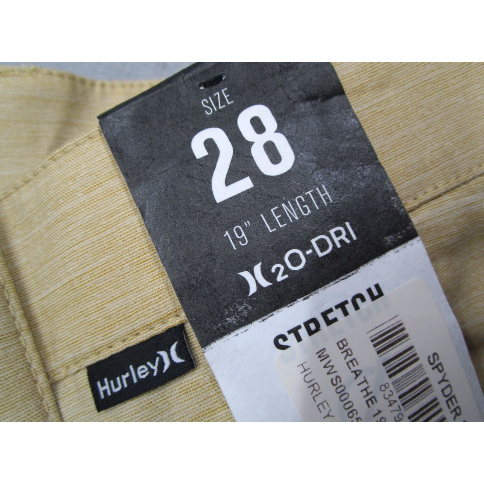 Hurley Hurley Shorts Mens 28 Beige H2O DRI Hybrid STRETCH - 8" Inseam, Pockets, Quick Dry, Cotton Blend, Regular Rise, Flat Front, 5-Pocket, Casual Beachwear Size US 28 / EU 44 - 3 Thumbnail