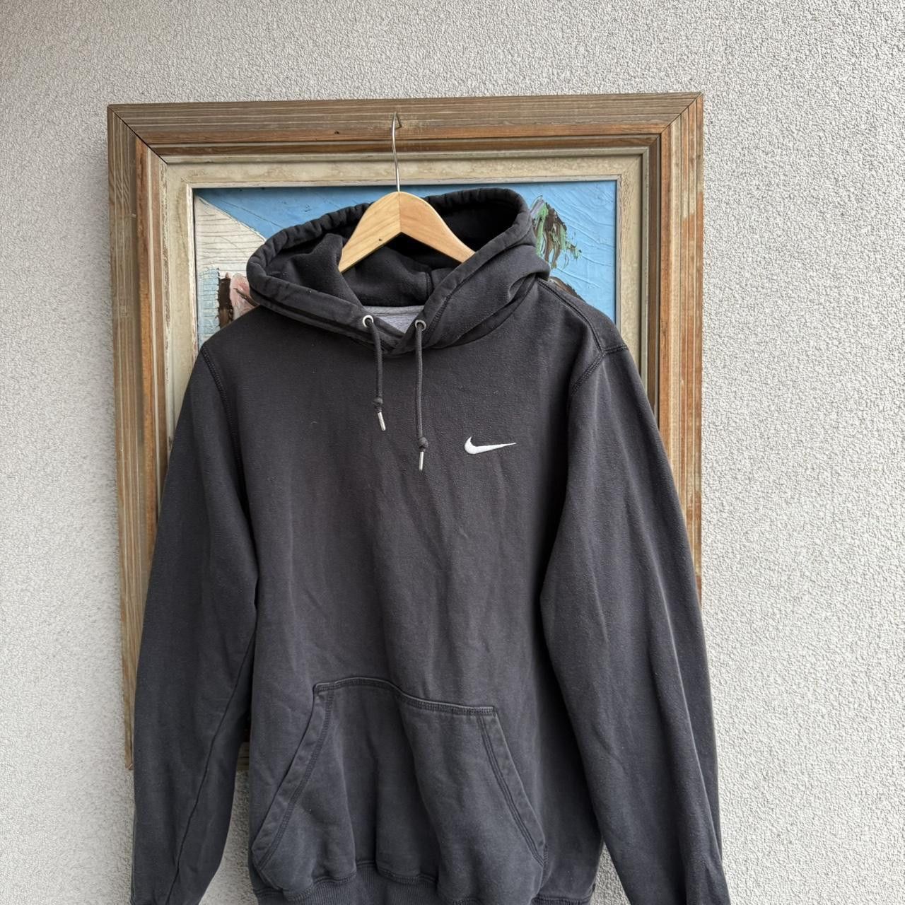 Nike Nike Hoodie Mini Swoosh Black Faded 2000s Size US S / EU 44-46 / 1 - 3 Thumbnail