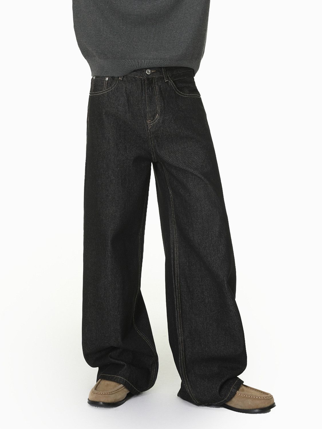 Japanese Brand Men's American Cleanfit Retro Straight Wide-Leg Jeans Size US 32 / EU 48 - 4 Thumbnail