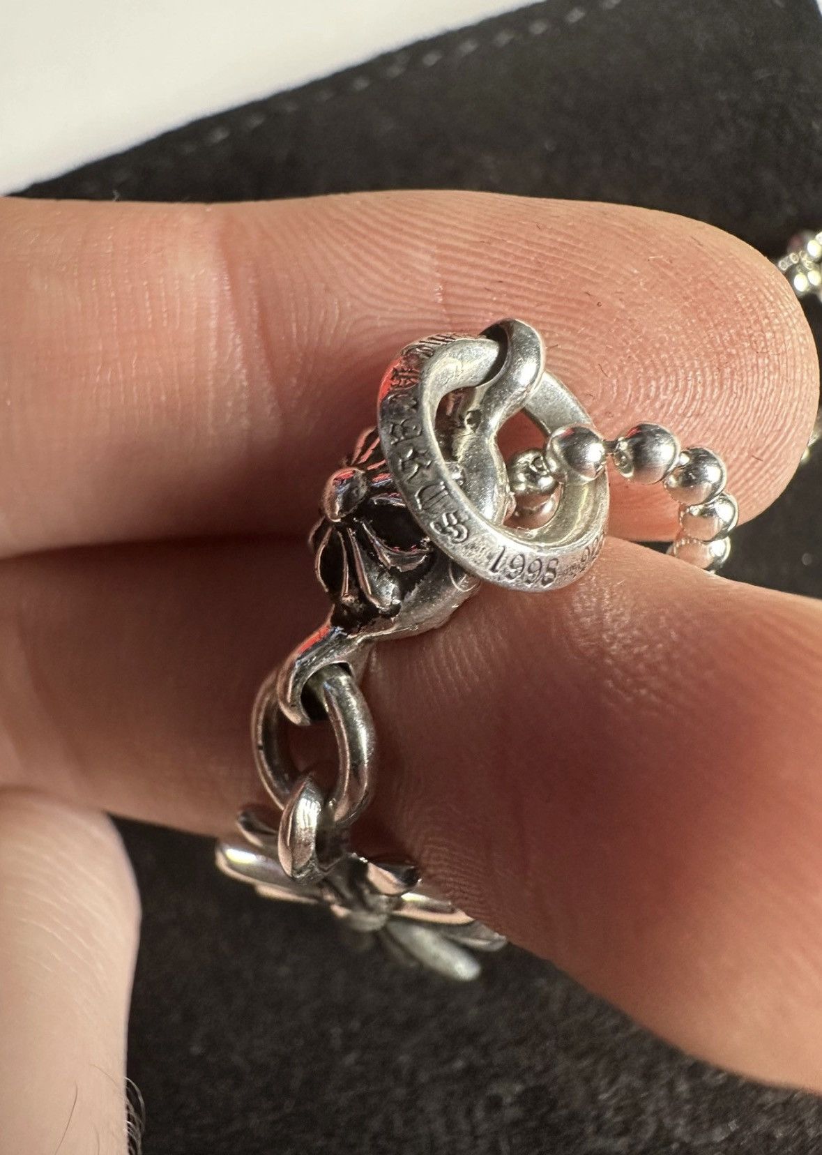 Chrome Hearts Chrome Hearts Tiny CH Crossball Cross + ballchain Size ONE SIZE - 5 Thumbnail